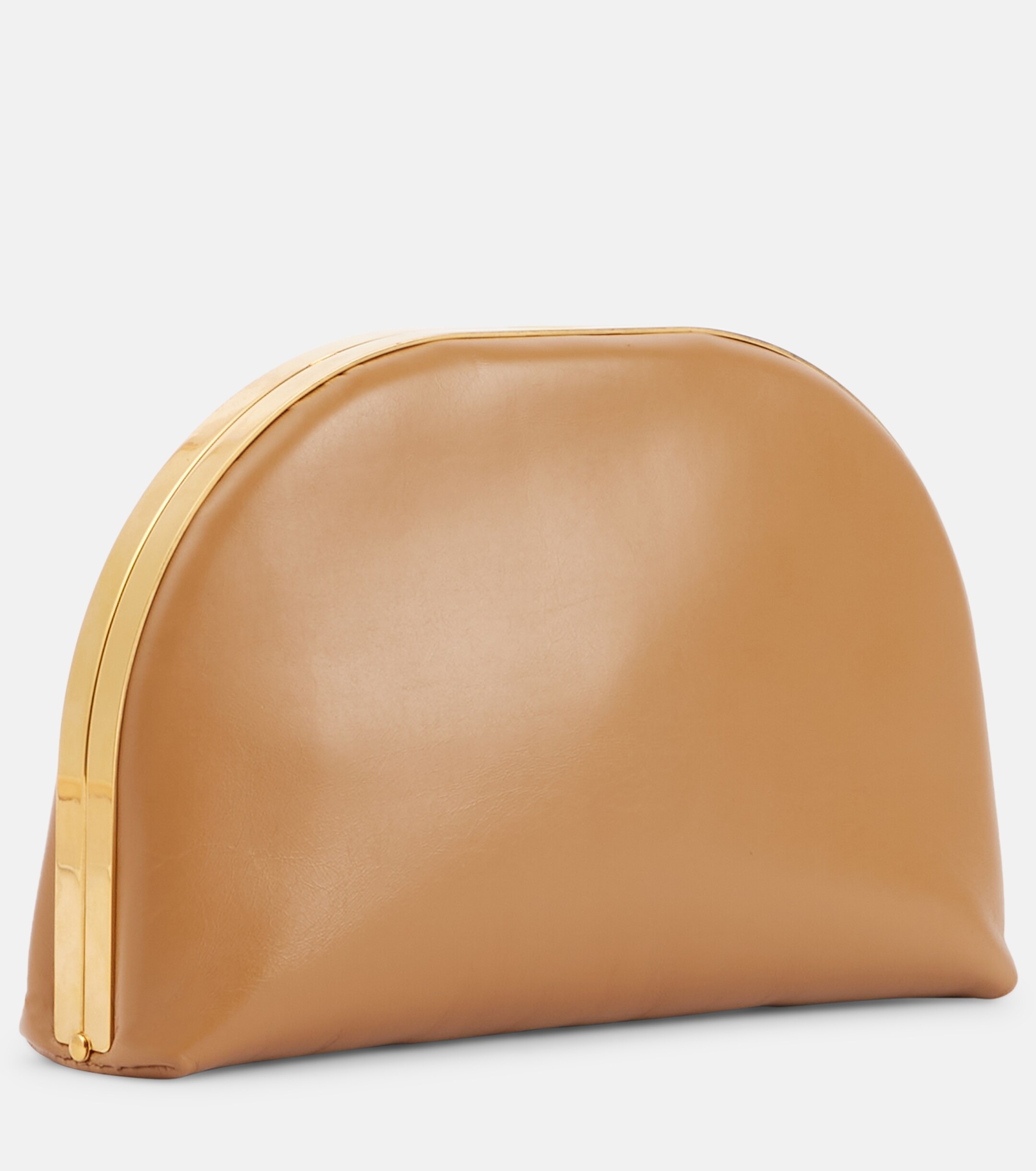 The Row Sylvia leather clutch