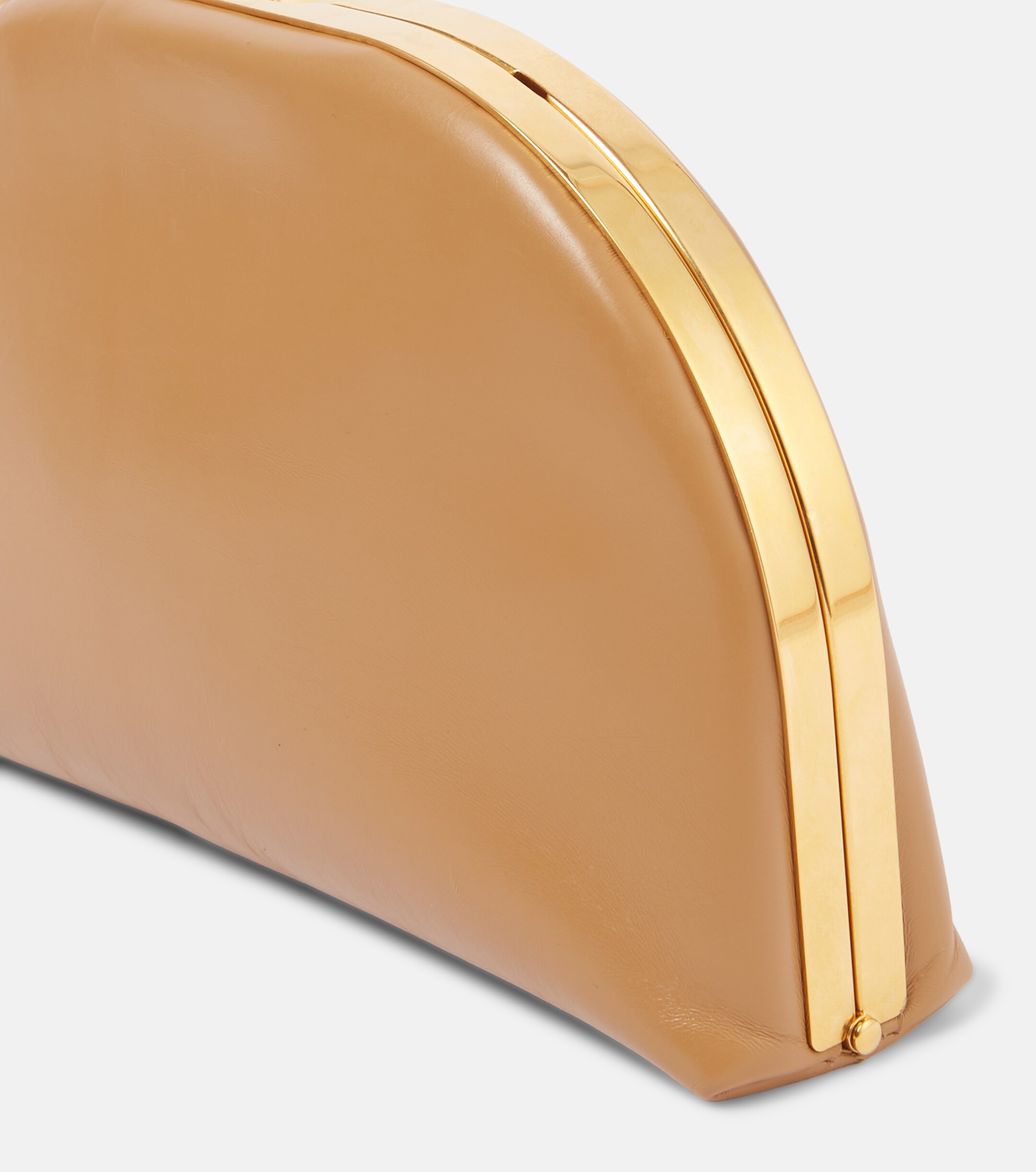 The Row Sylvia leather clutch