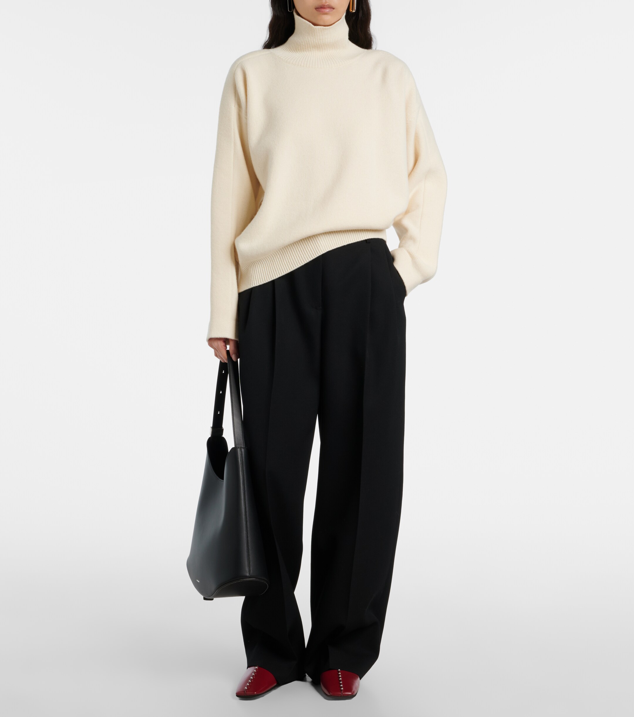 Jil Sander Embellished leather ballet flats