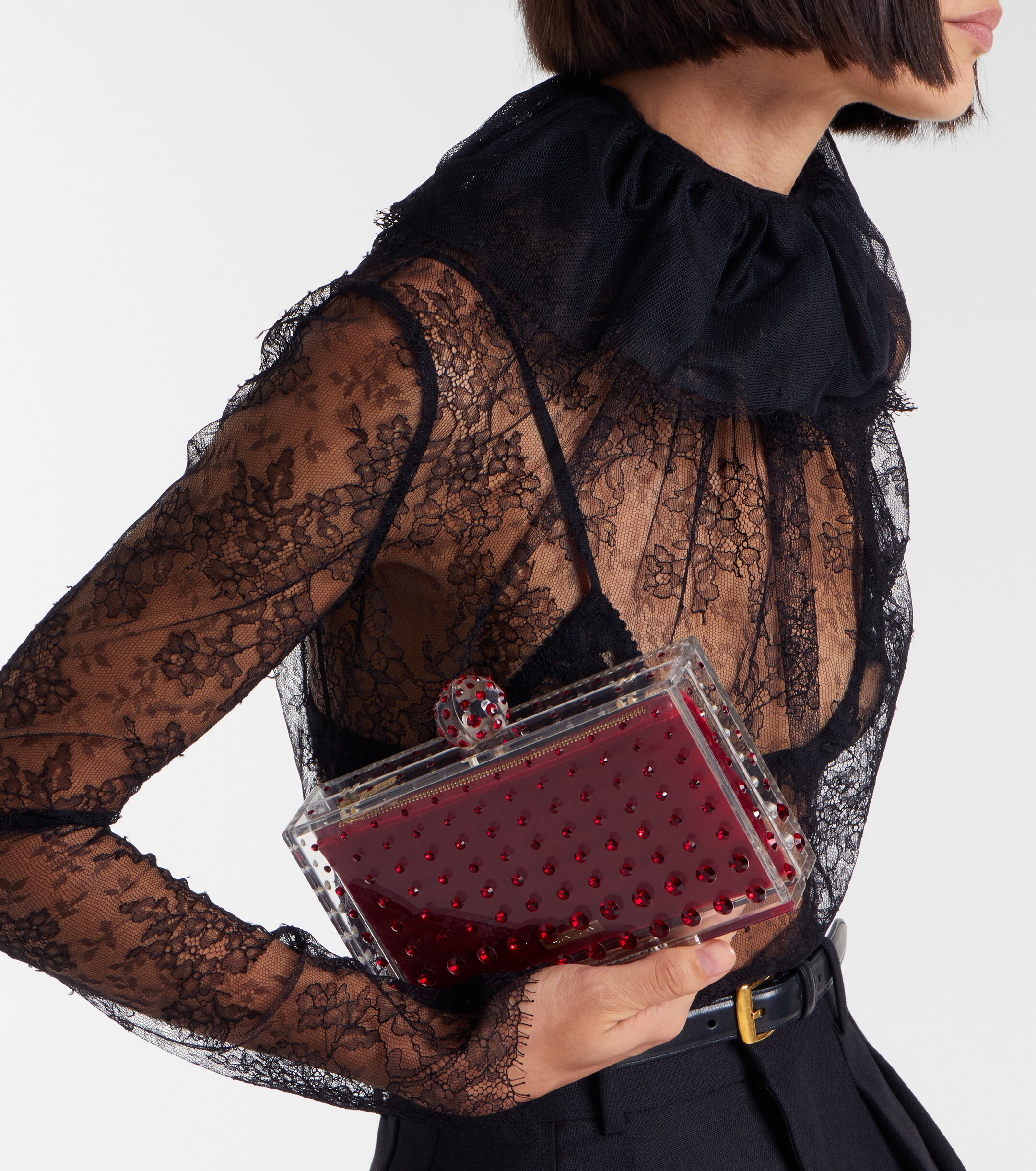AQUAZZURA Tequila Mini beaded clutch