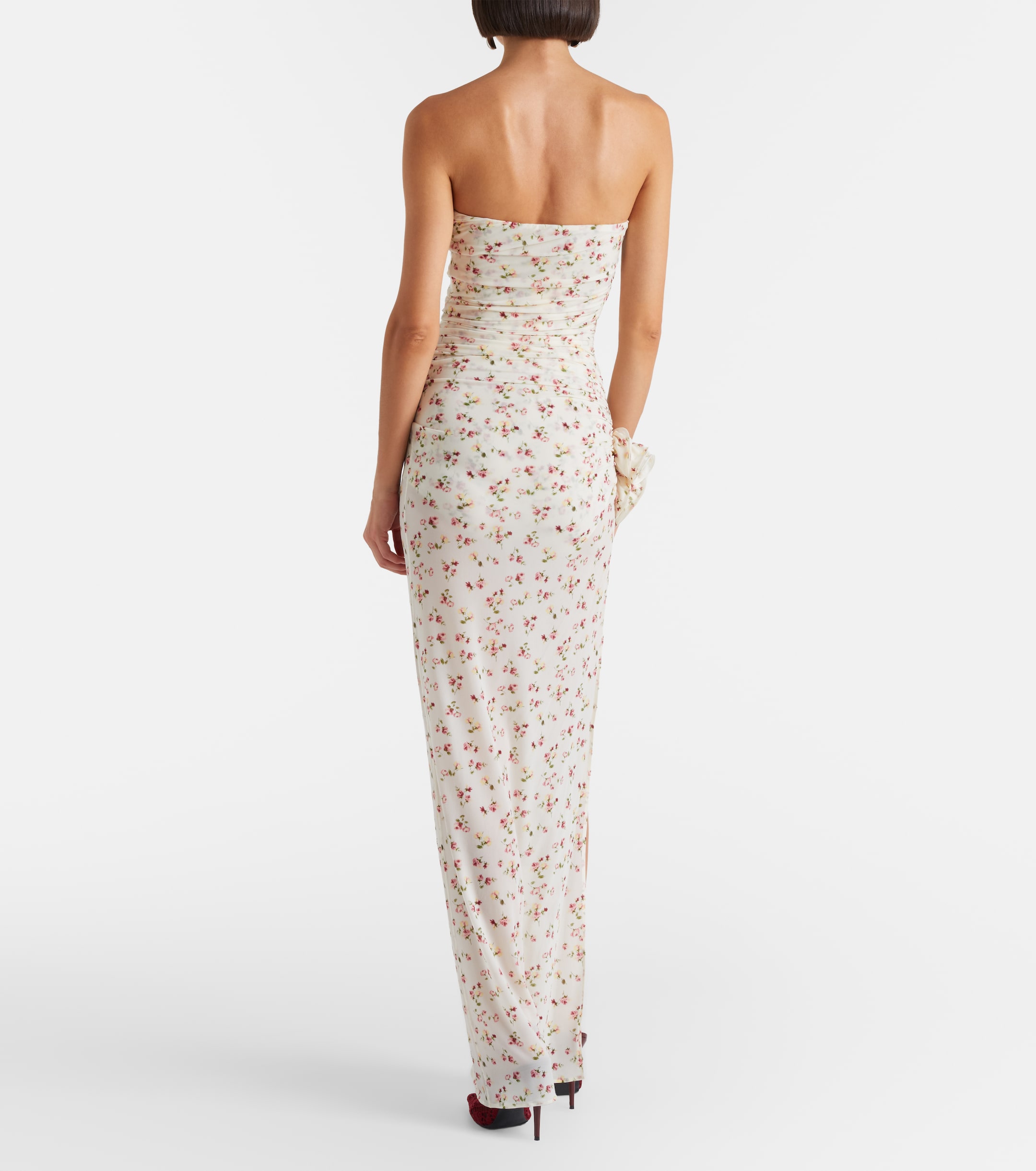 magda butrym tefe ruched dress Ruffled ruched jersey midi dress in black - Magda Butrym