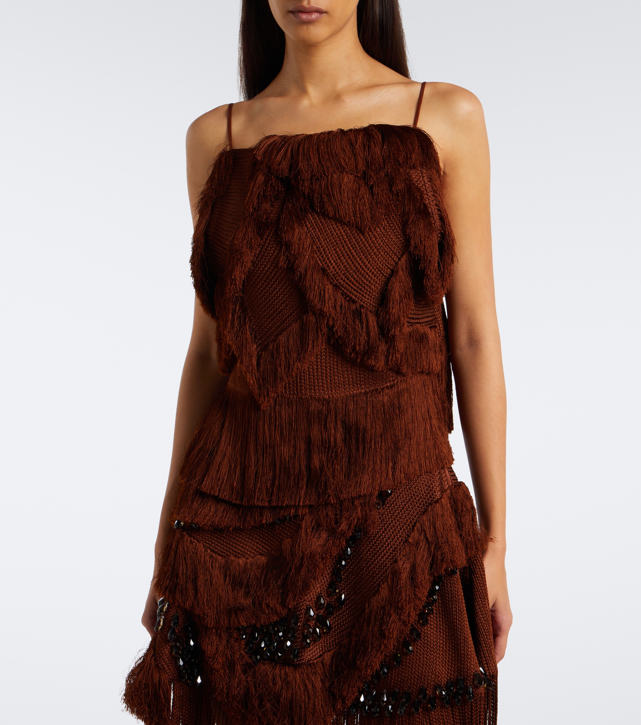 Xu Zhi Xu Zhi Braided fringed top