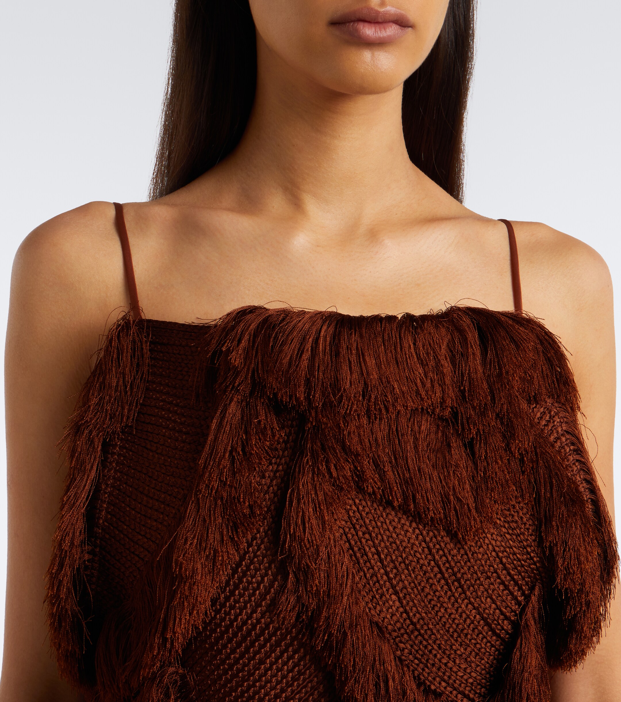 Xu Zhi Xu Zhi Braided fringed top