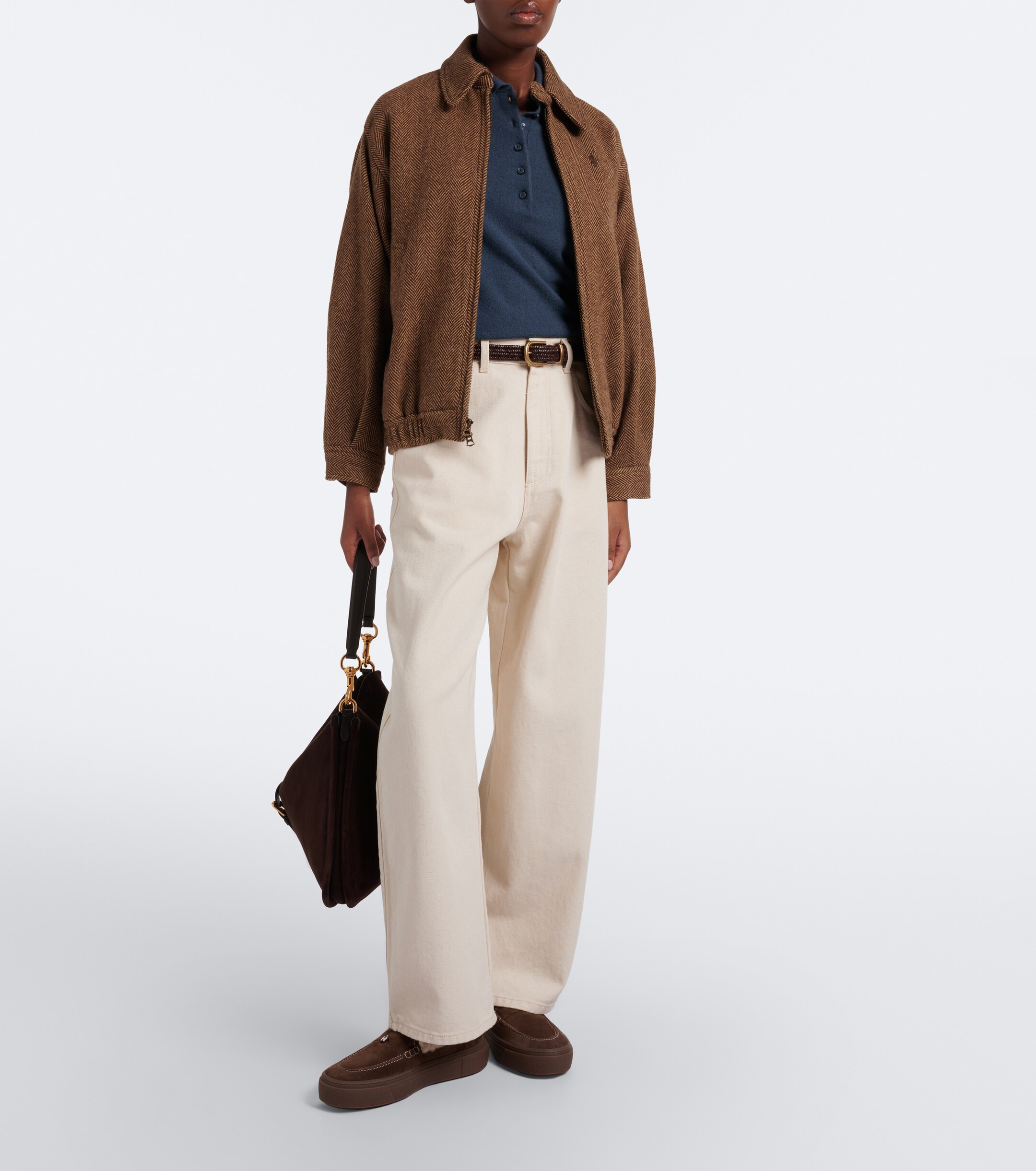 Hogan Hogan H705 shearling-lined suede loafers
