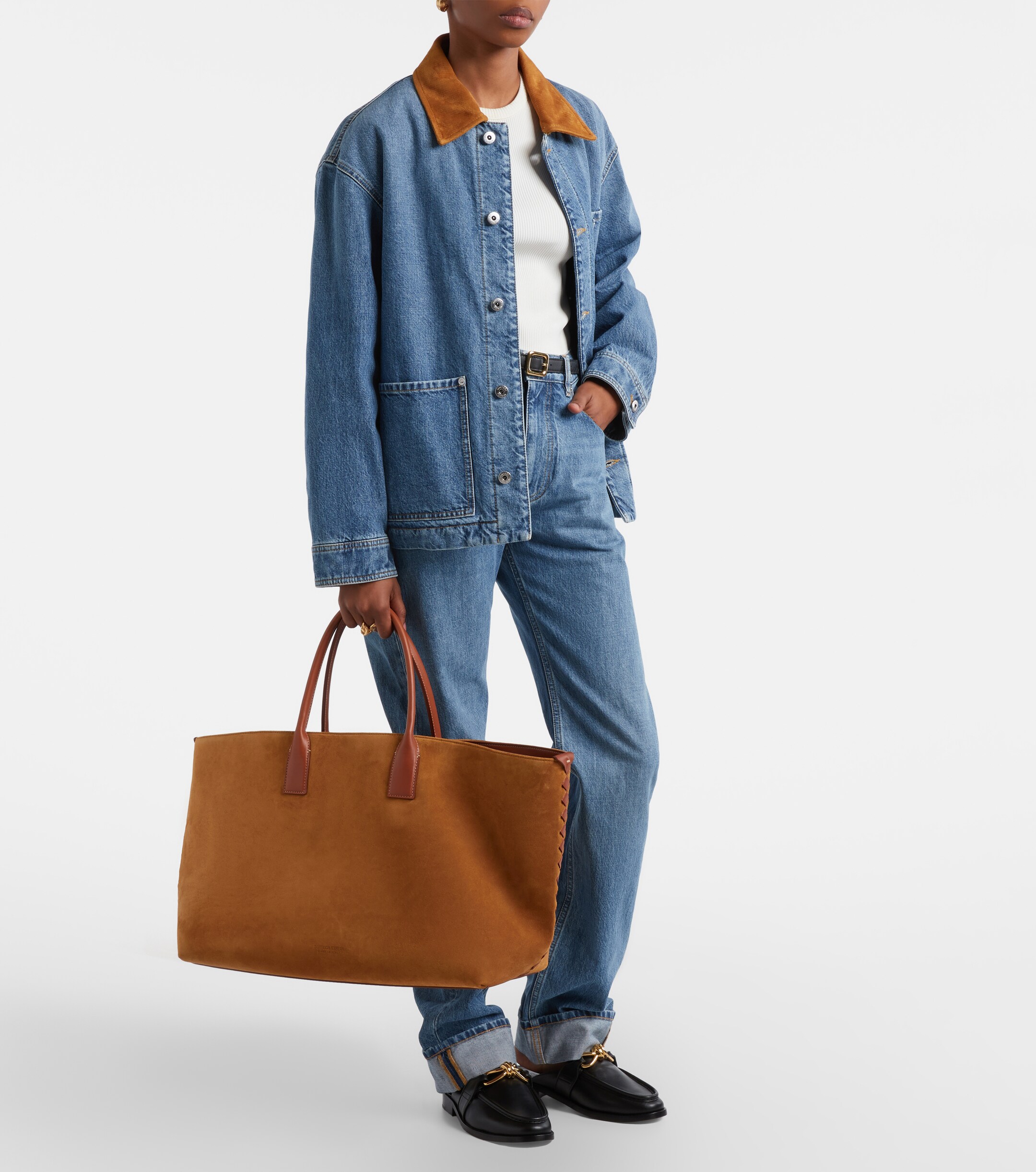 Bottega Veneta Cabat Large suede tote bag