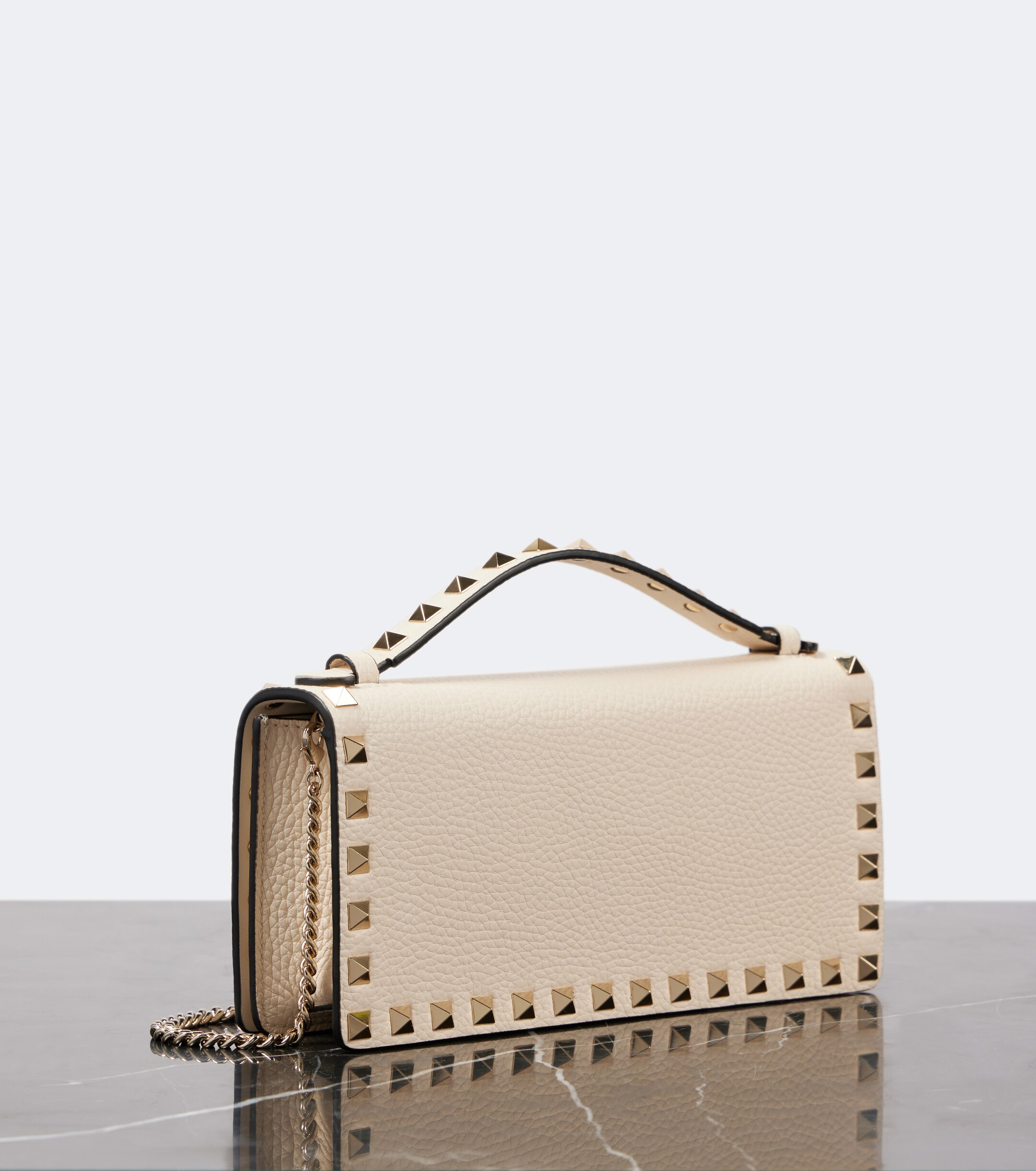 Valentino Garavani Rockstud leather wallet on chain thumbnail