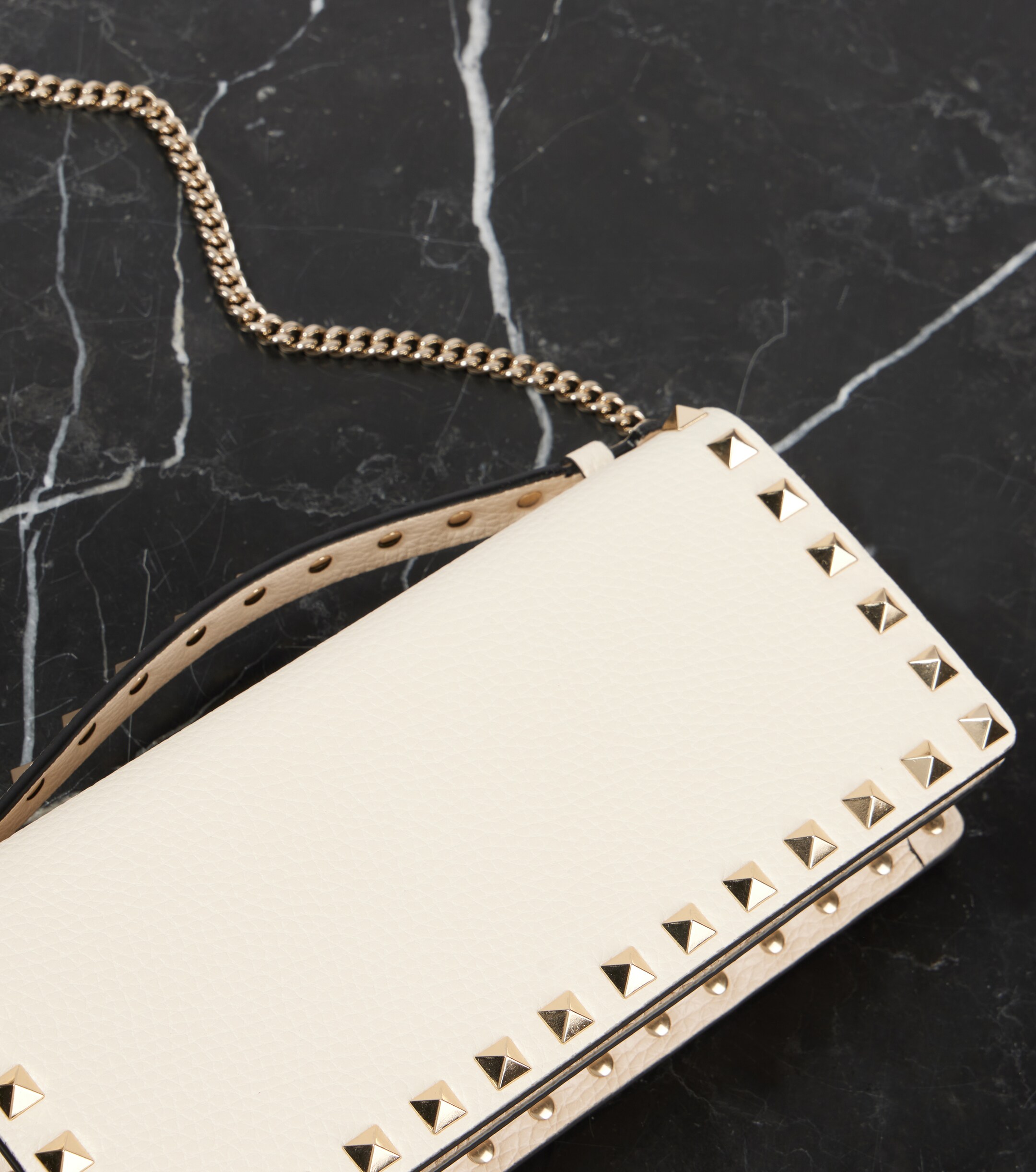 Valentino Garavani Rockstud leather wallet on chain thumbnail