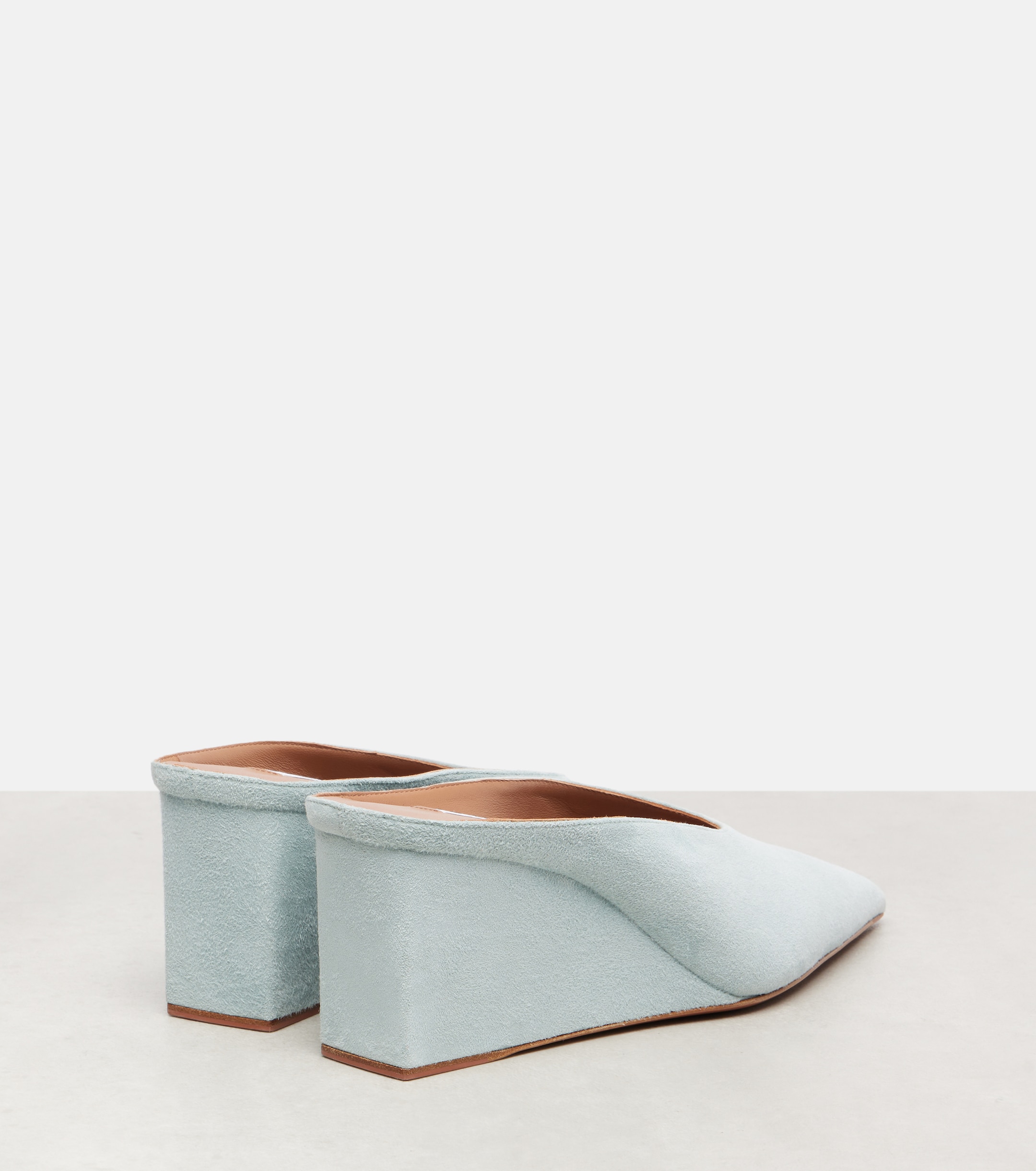 Alaïa Cube 75 suede wedge mules thumbnail
