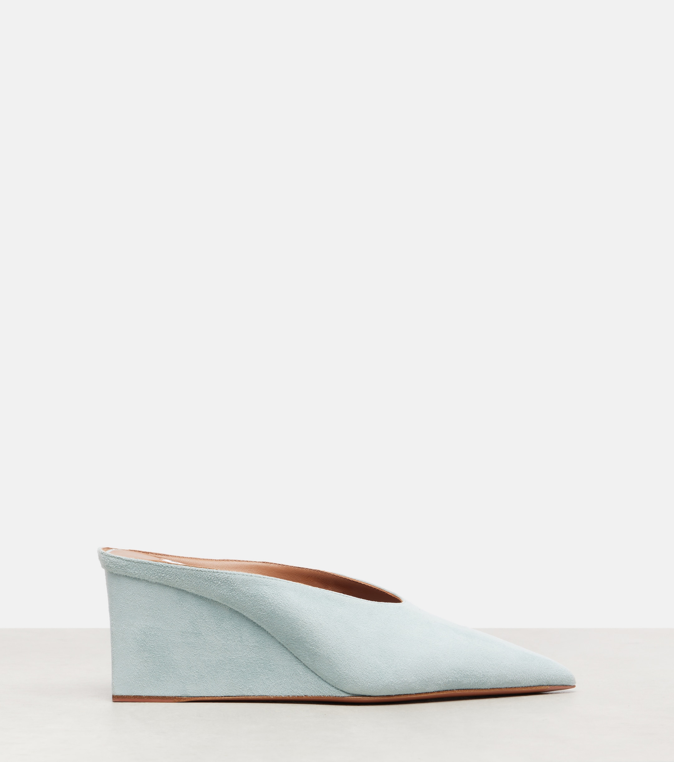 Alaïa Cube 75 suede wedge mules thumbnail
