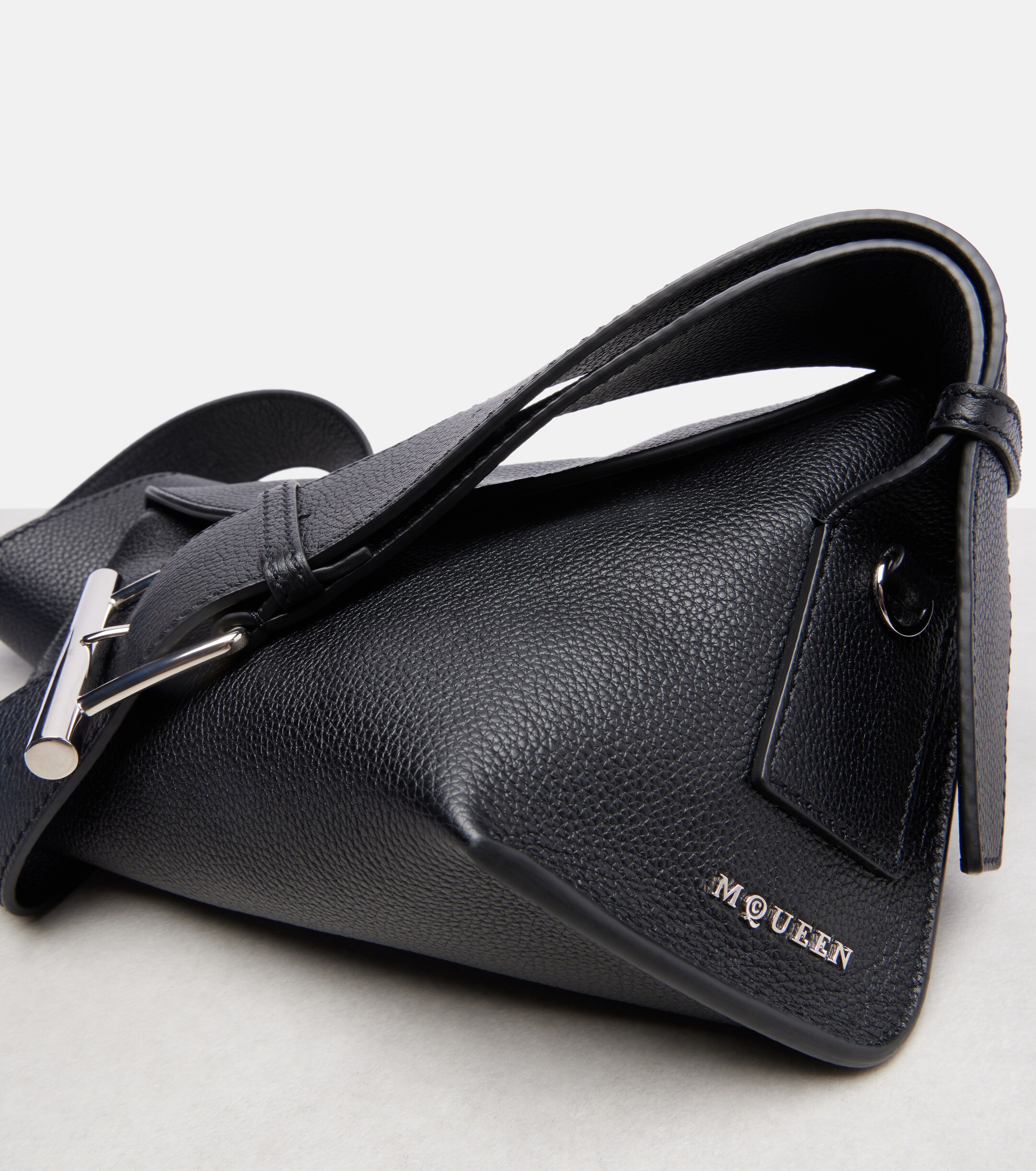 McQueen T-Bar Sling leather shoulder bag