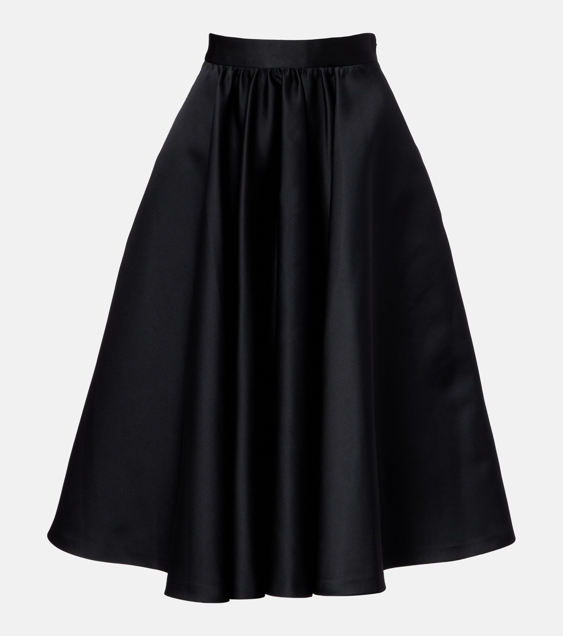 Max Mara Farneto flared satin midi skirt thumbnail