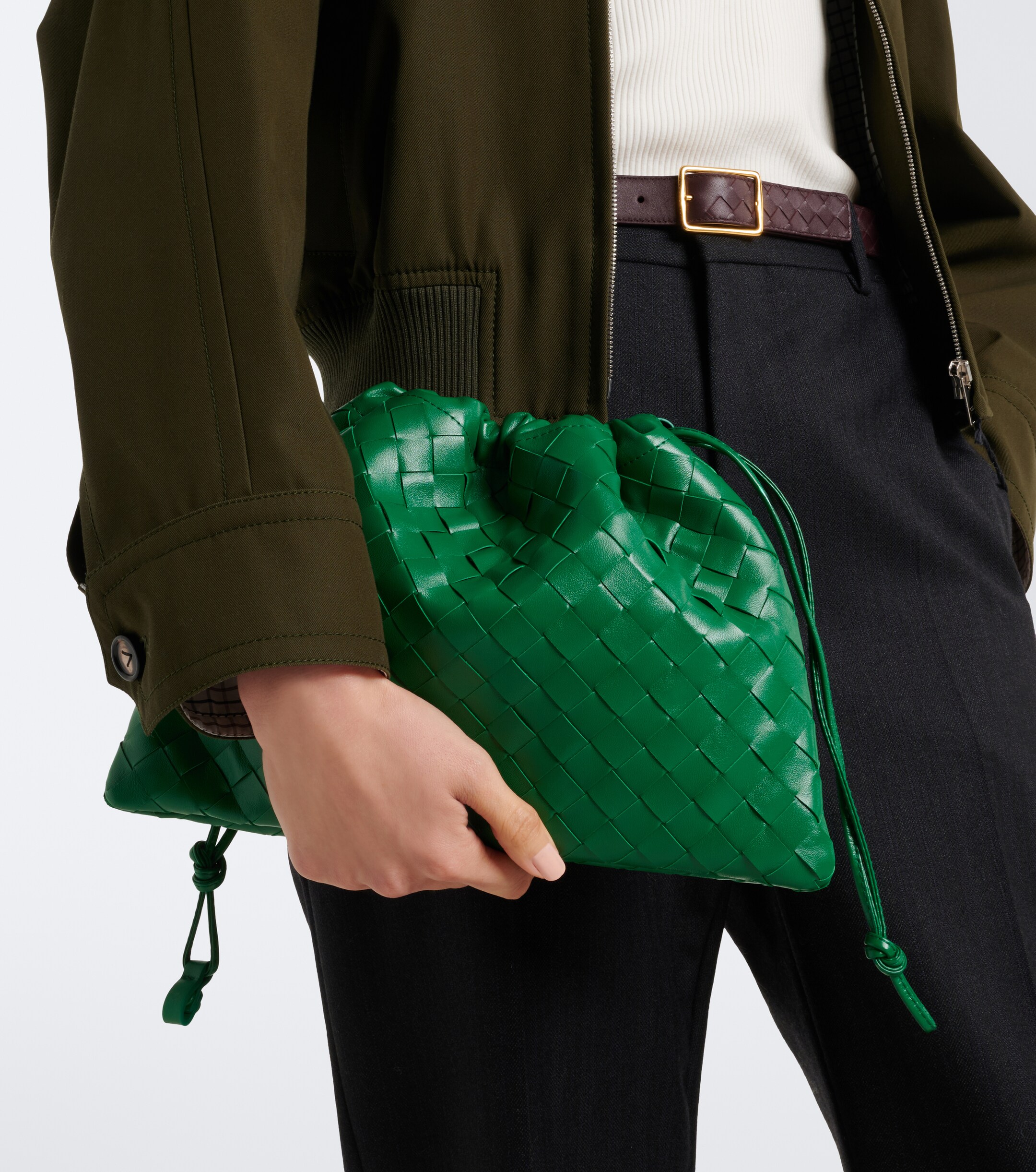 Bottega Veneta Intrecciato Medium leather pouch