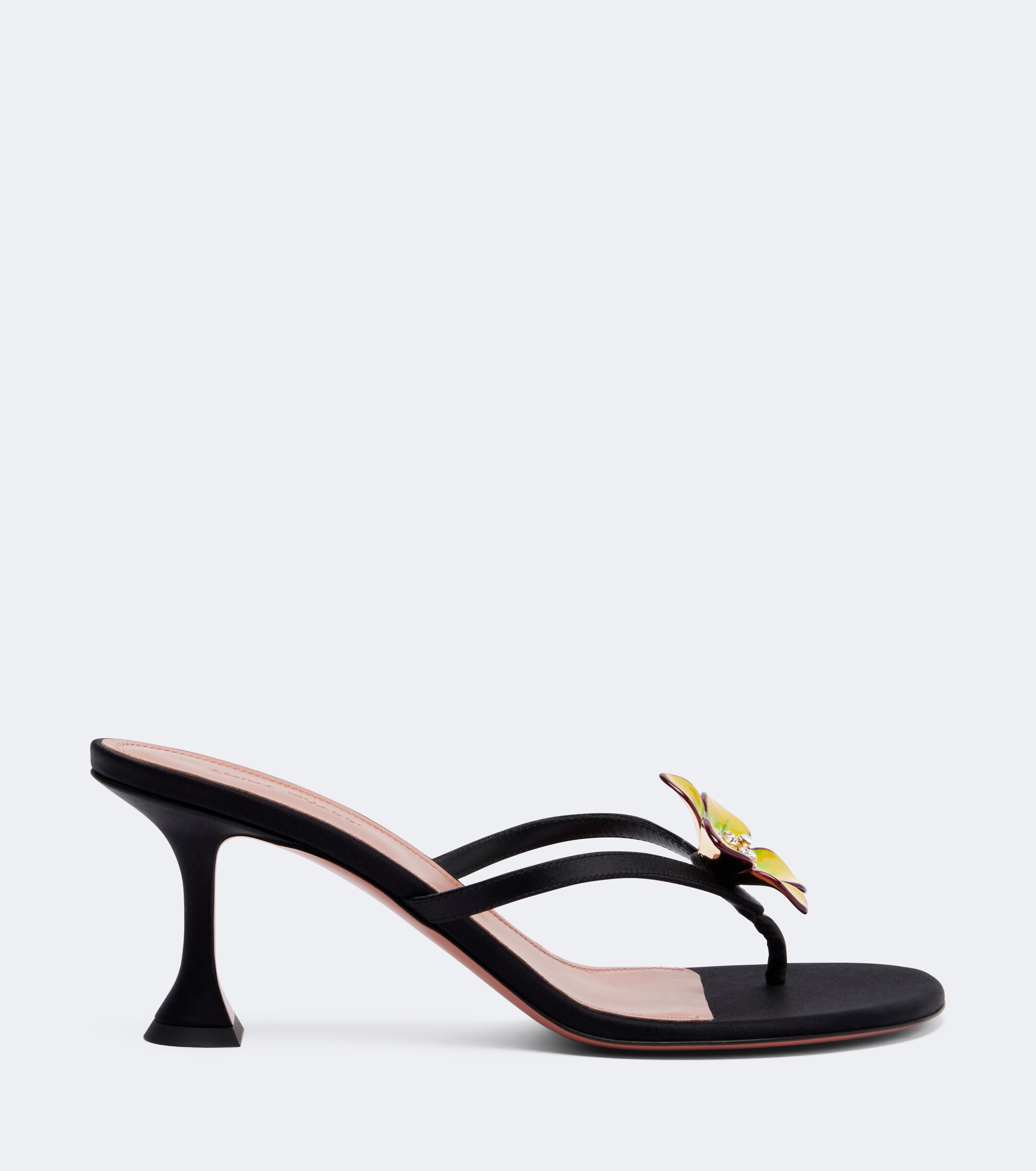AMINA MUADDI Amina Muaddi Vittoria embellished satin thong sandals