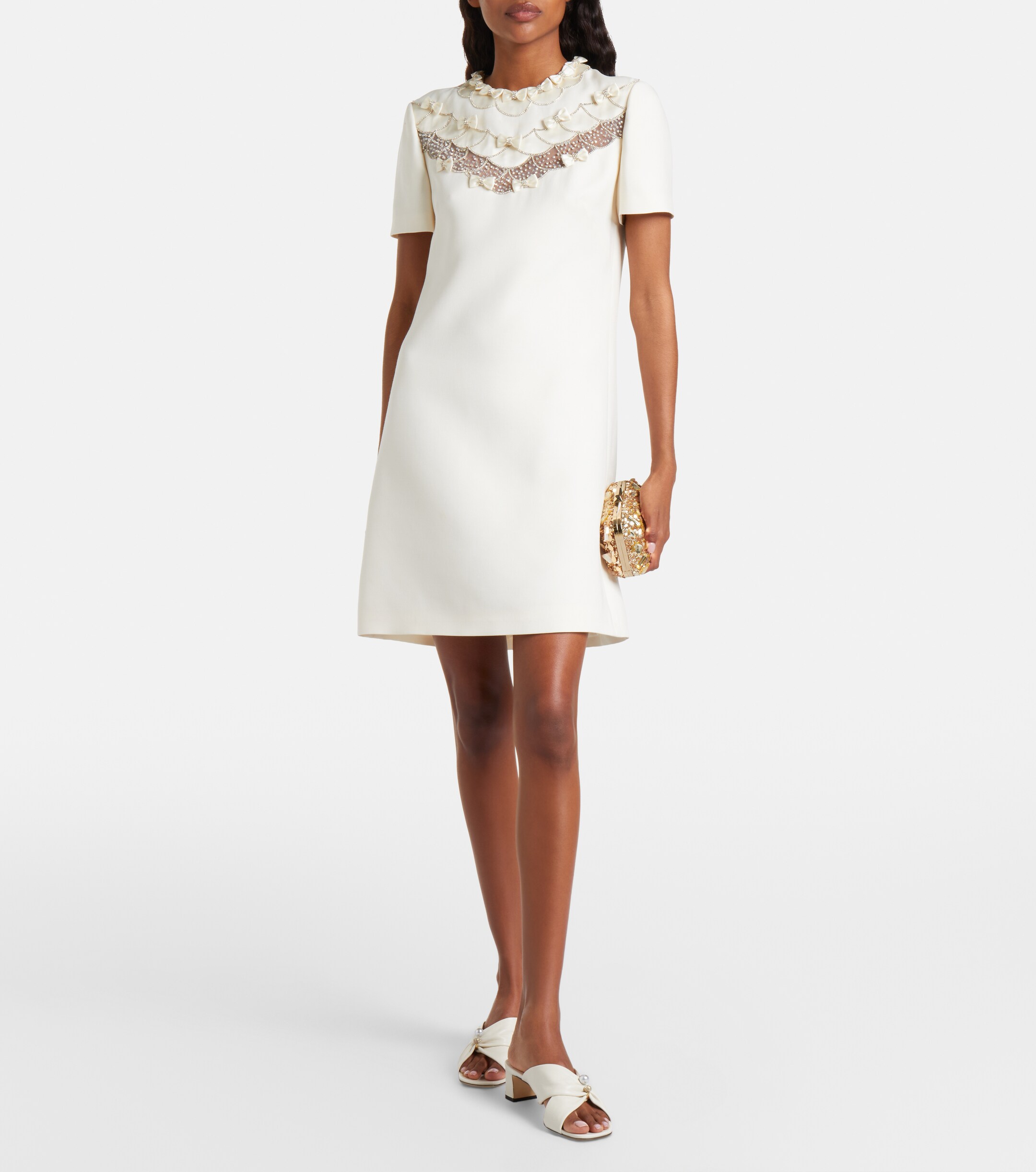 JIMMY CHOO Jimmy Choo Rafi embellished leather mules
