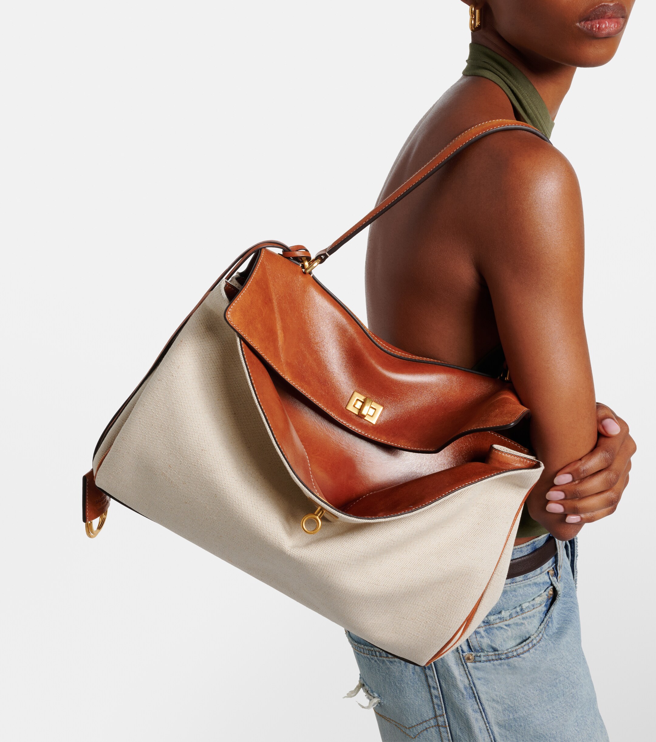 Balenciaga Rodeo Medium canvas shoulder bag