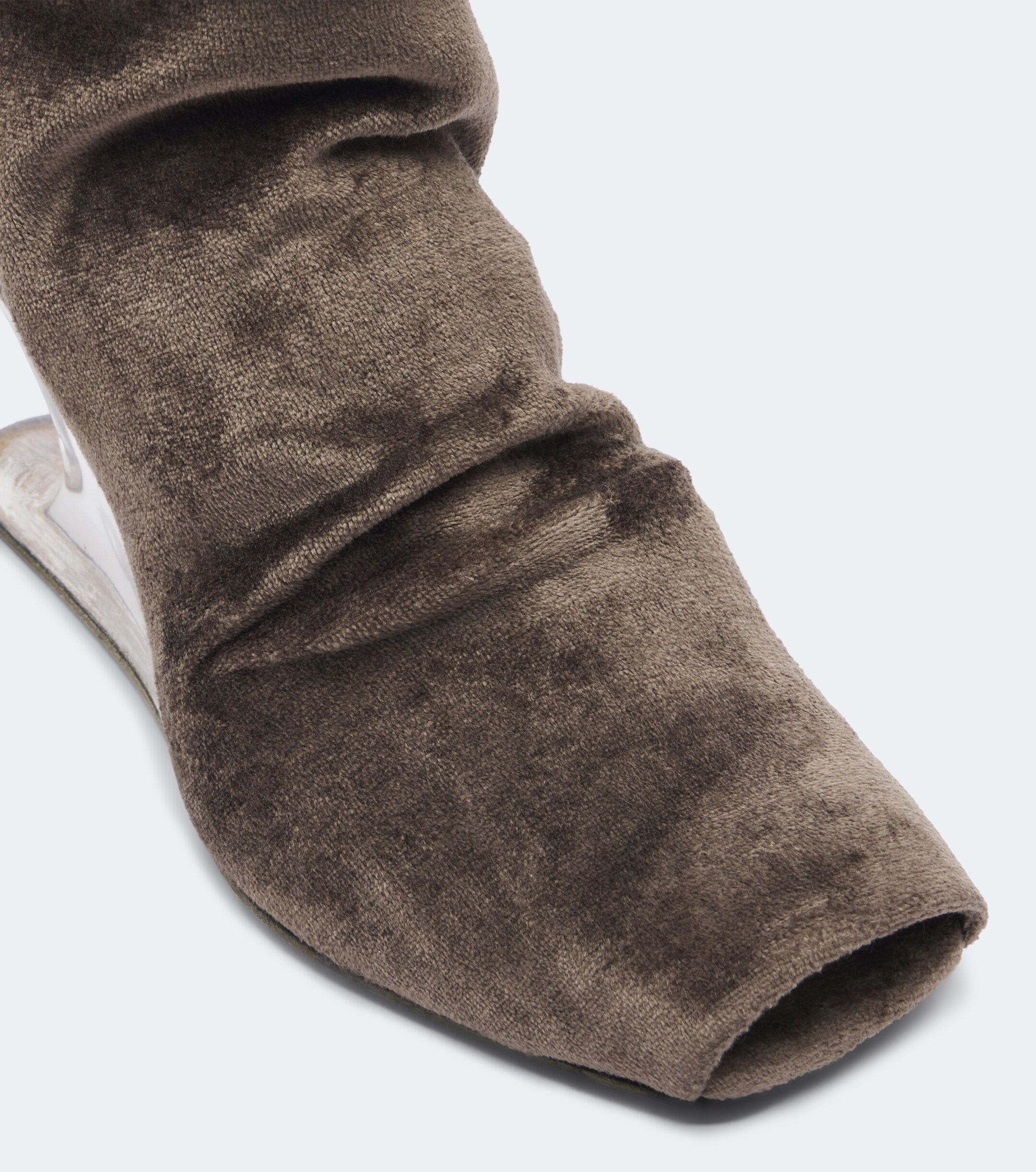 Rick Owens Rick Owens Cantilever velvet jersey wedge boots