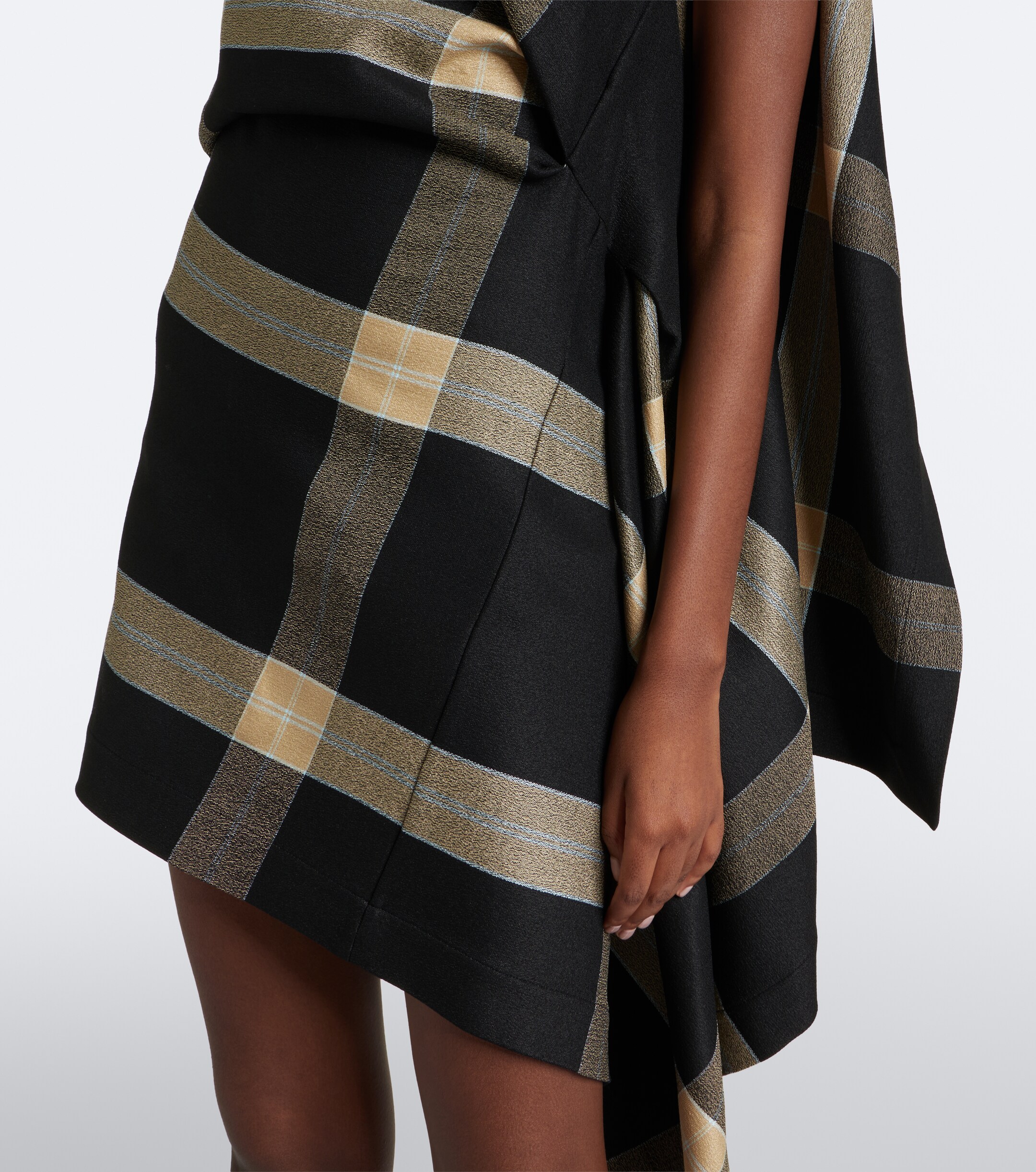 Loewe Loewe Caped checked minidress