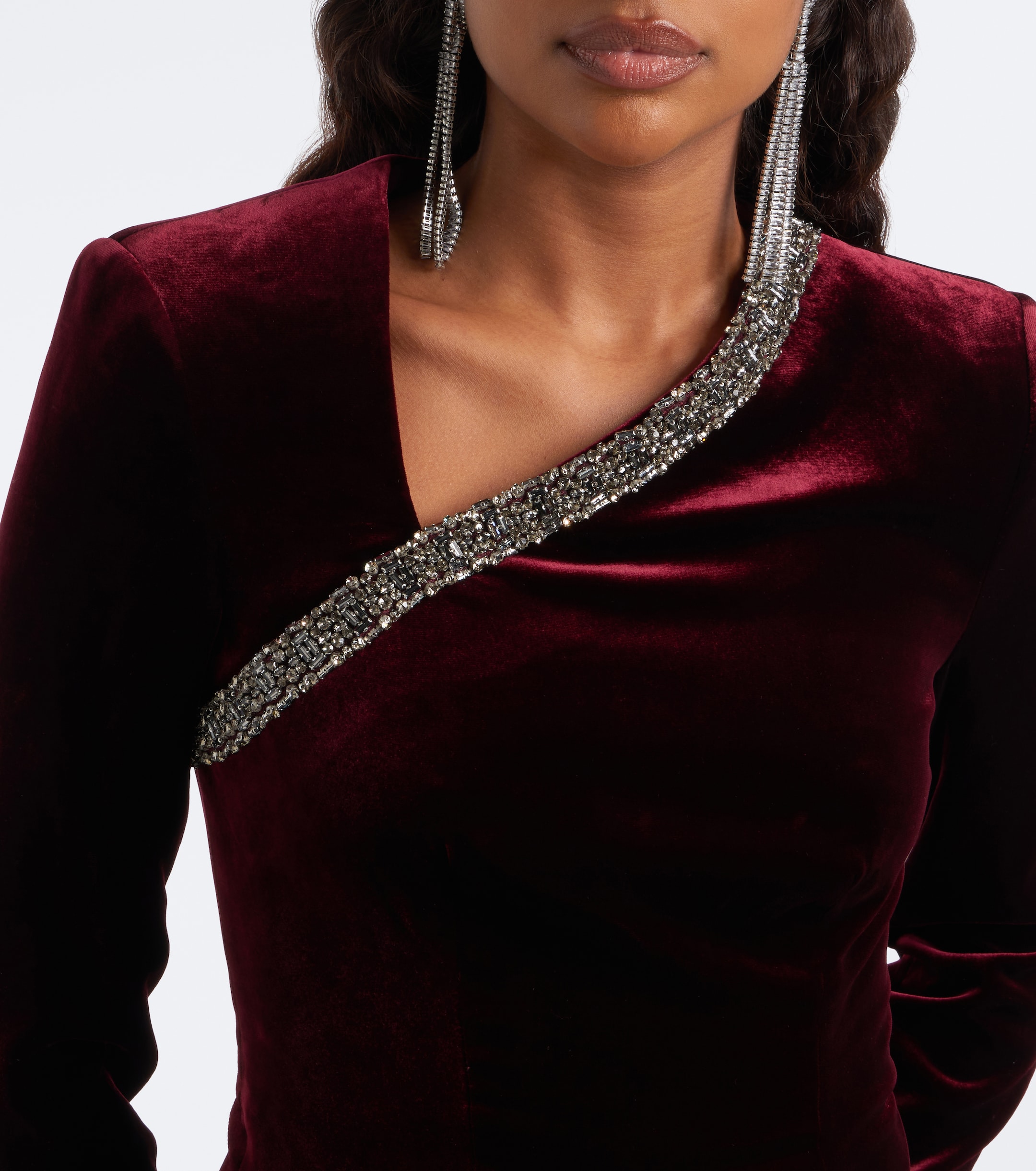 Roland Mouret Roland Mouret Embellished velvet top