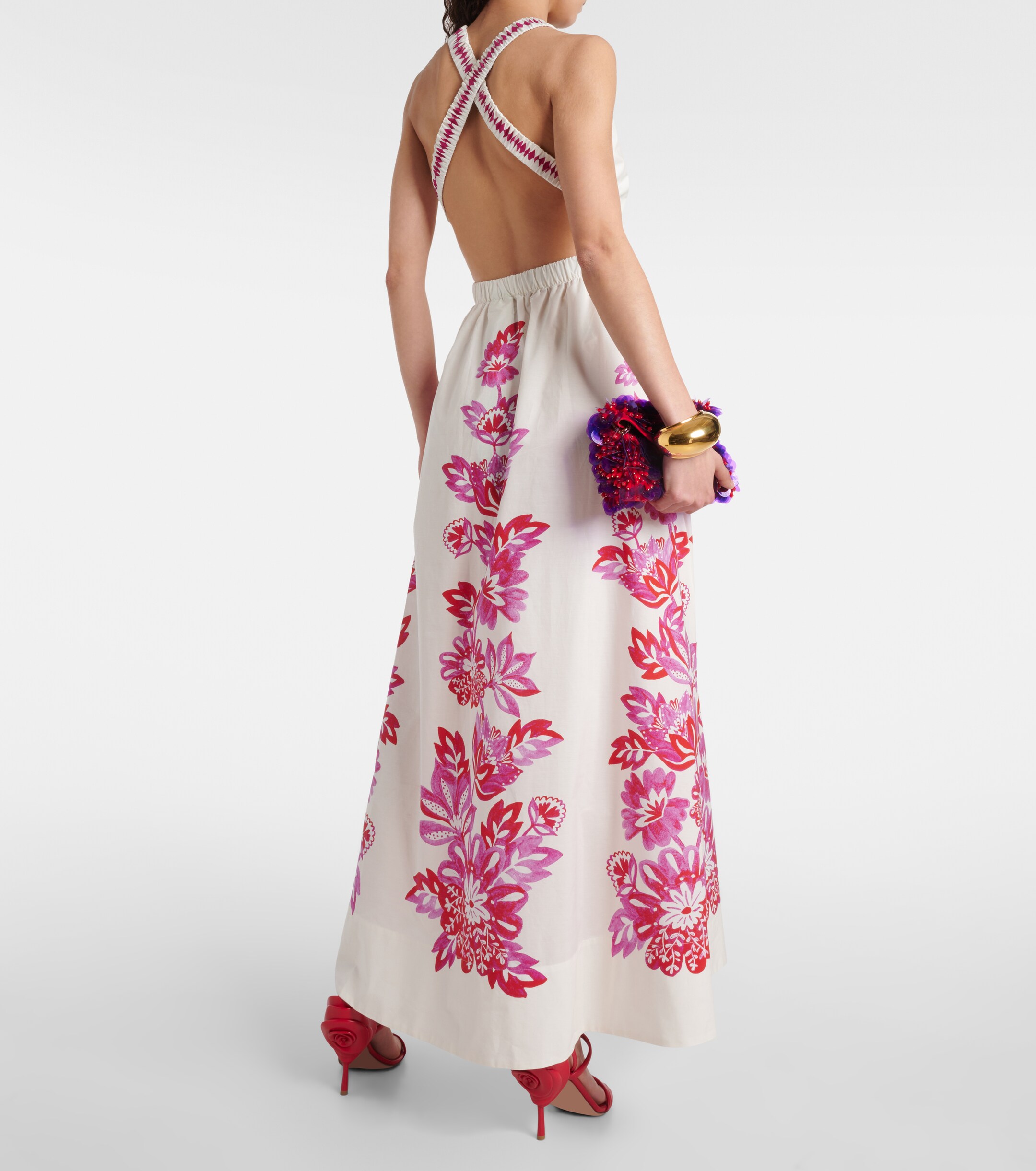 halter neck fishtail maxi dress Norma Kamali Halter Turtle Fishtail Gown