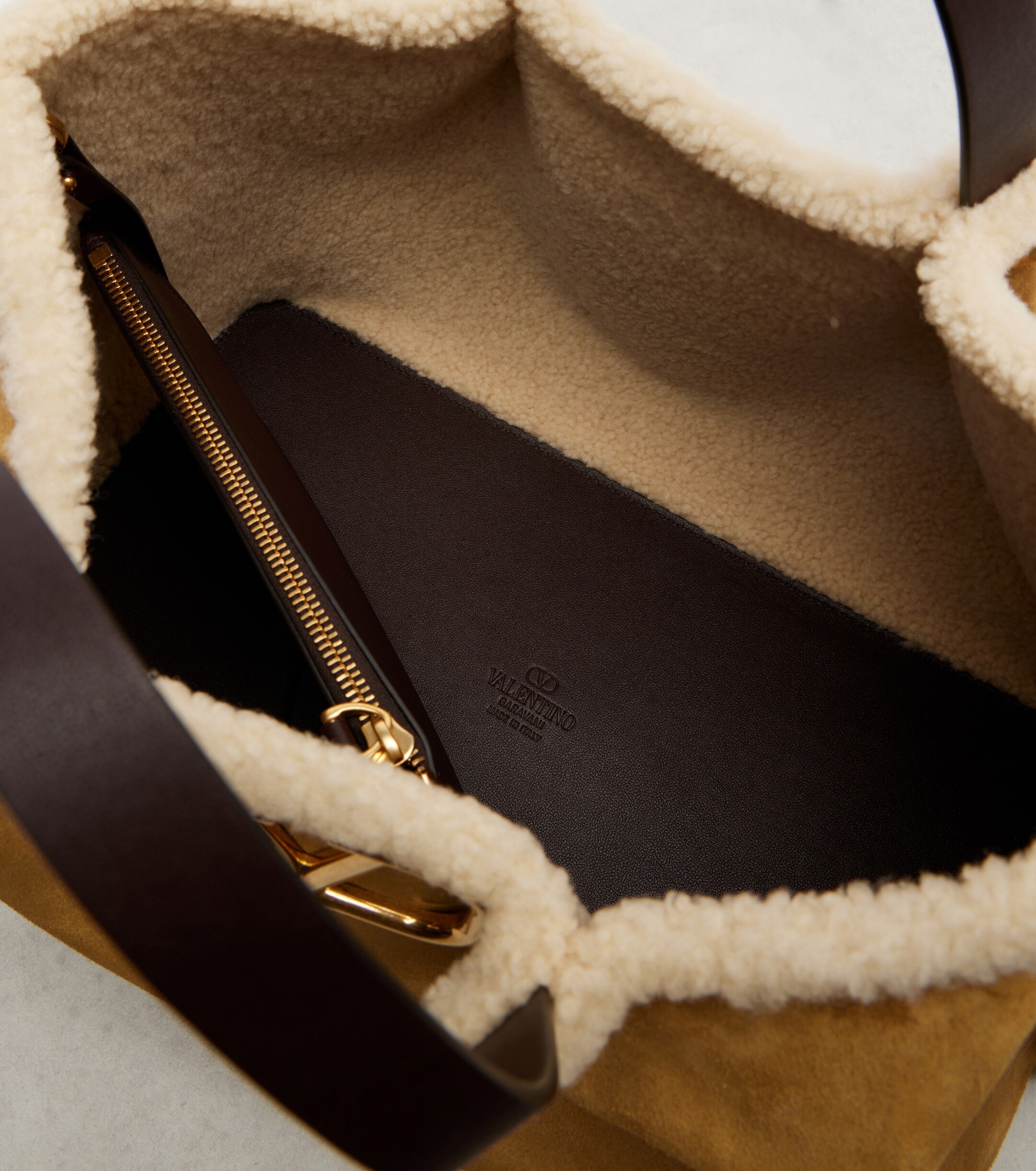 Valentino Garavani VLogo Medium suede tote bag thumbnail