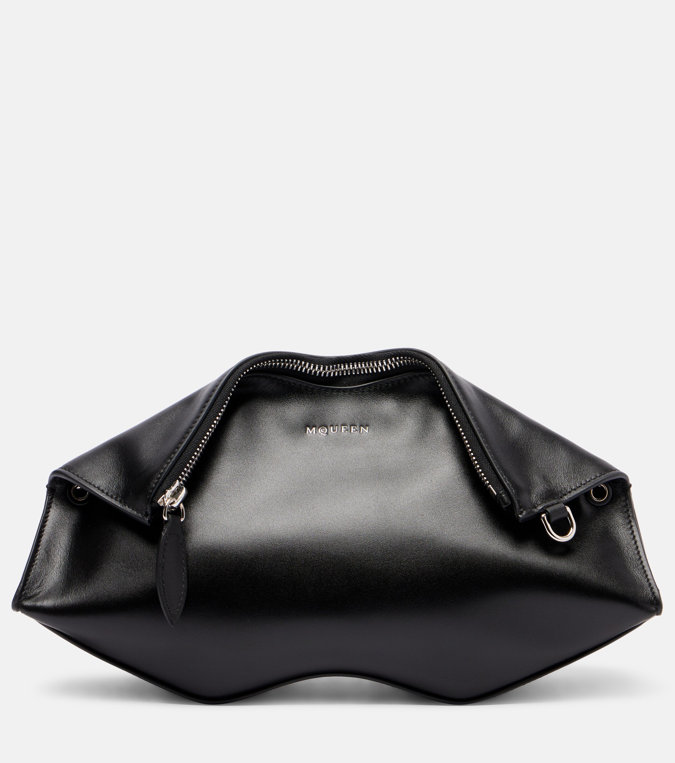 McQueen Manta Small leather clutch