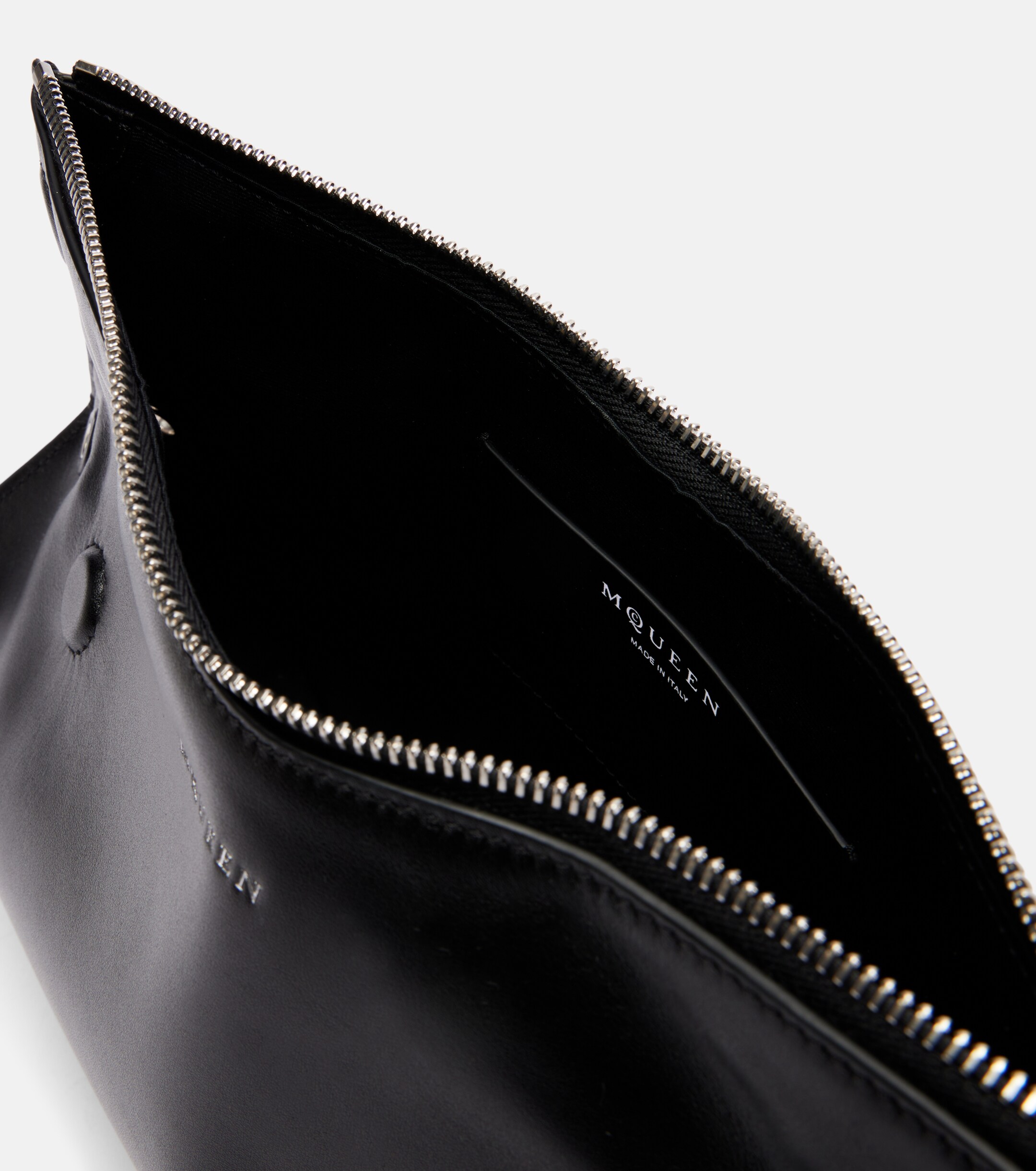 McQueen Manta Small leather clutch