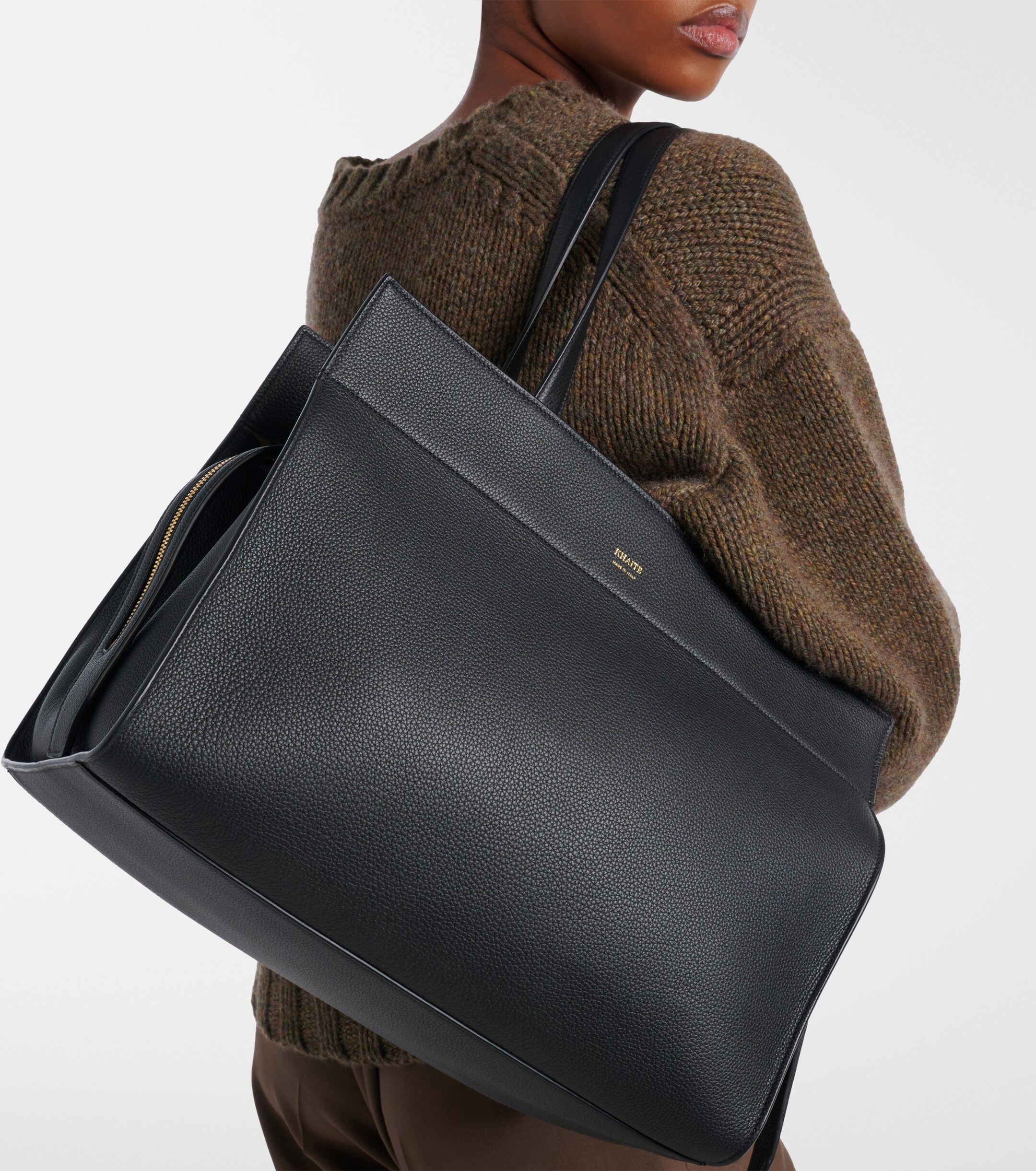 KHAITE Crosby leather tote bag