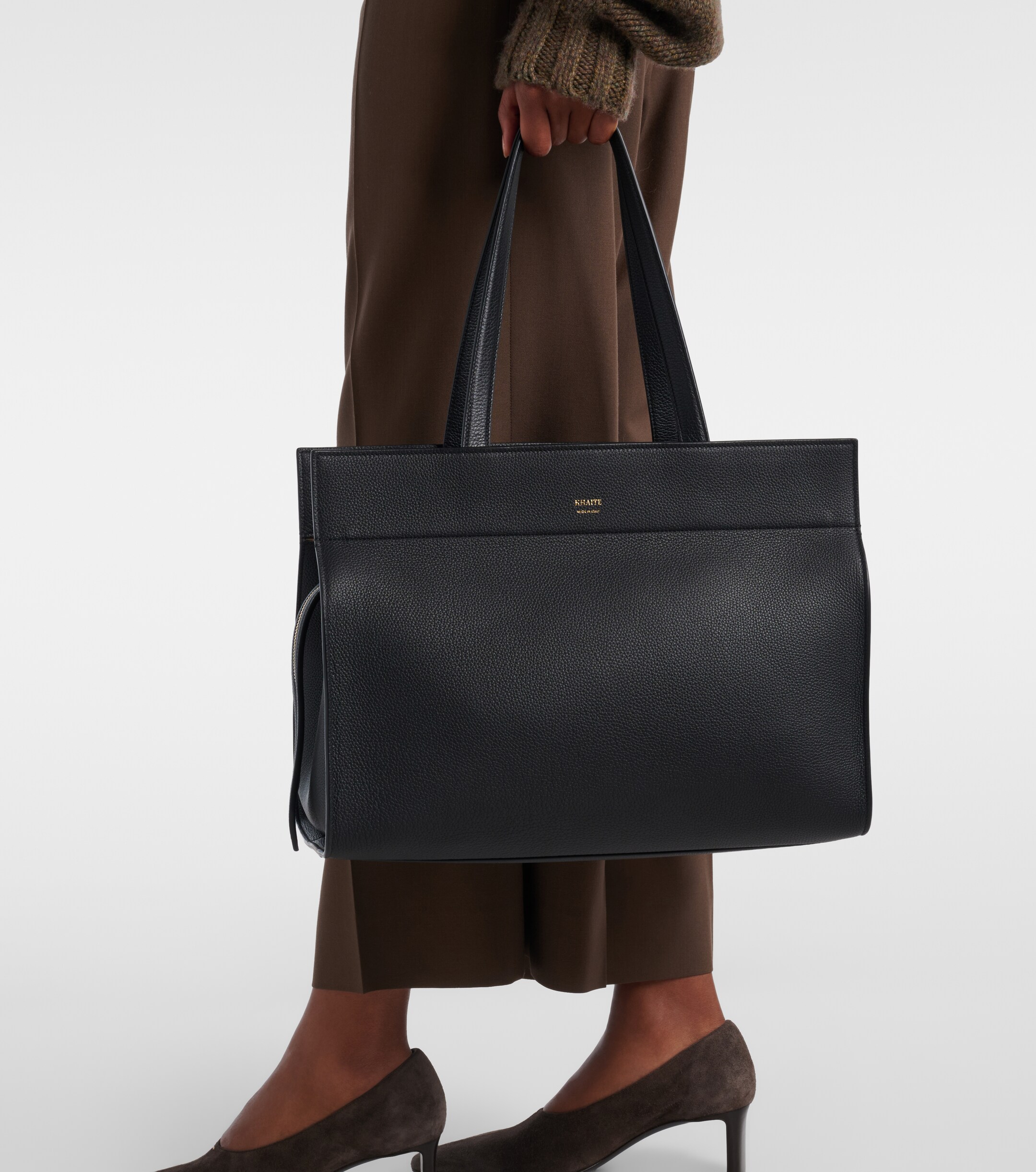 KHAITE Crosby leather tote bag