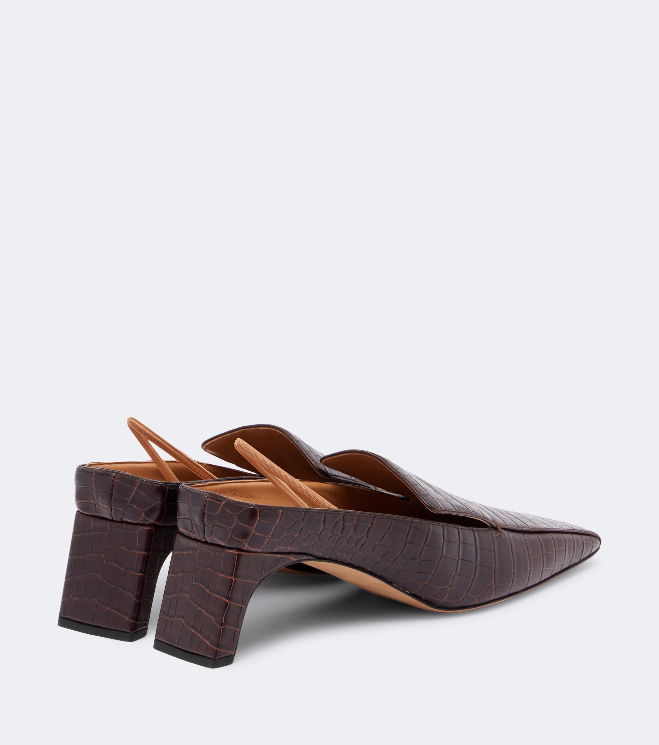 Calvin Klein Collection Calvin Klein Collection Tilda croc-effect leather slingback pumps