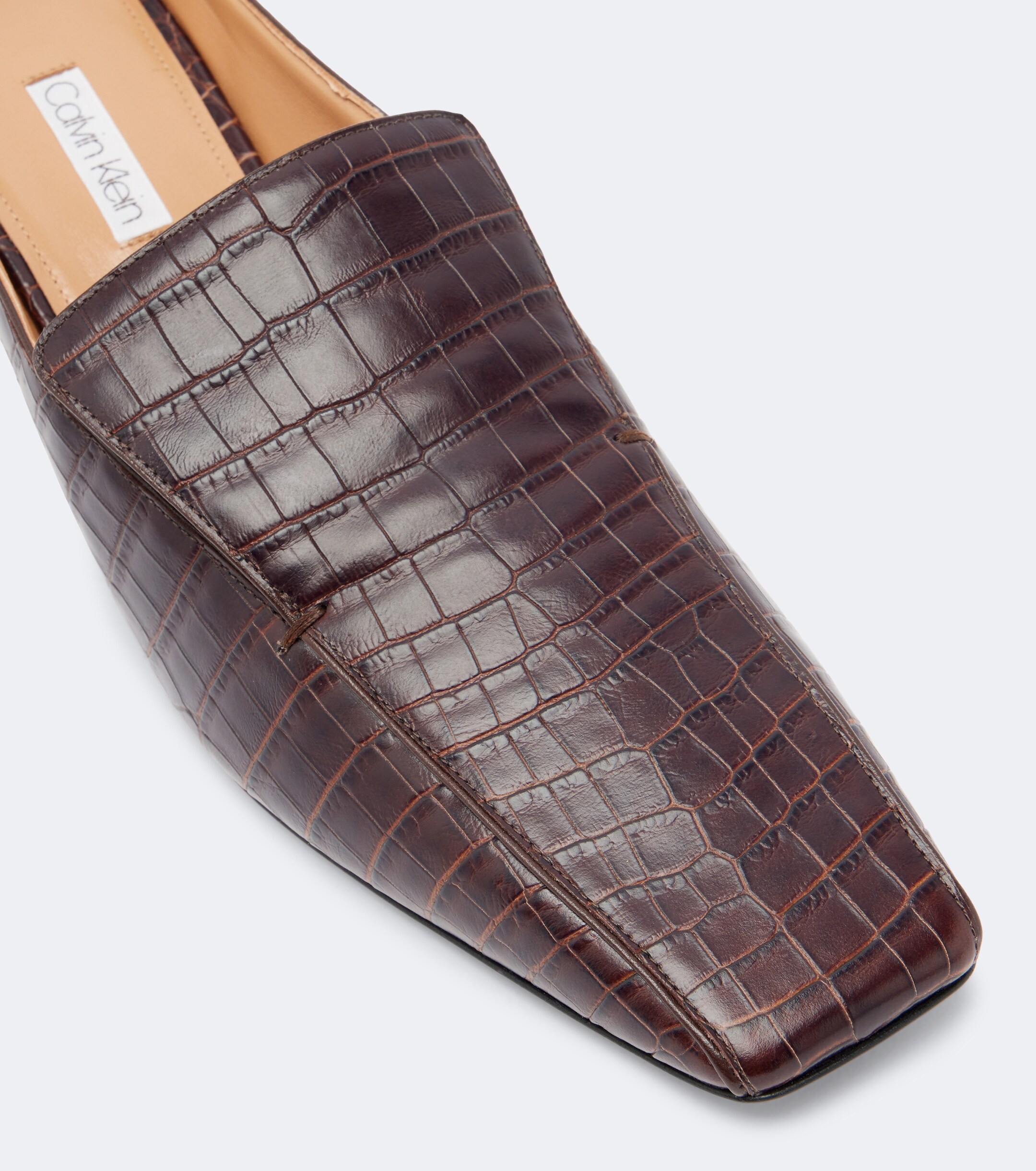Calvin Klein Collection Calvin Klein Collection Tilda croc-effect leather slingback pumps