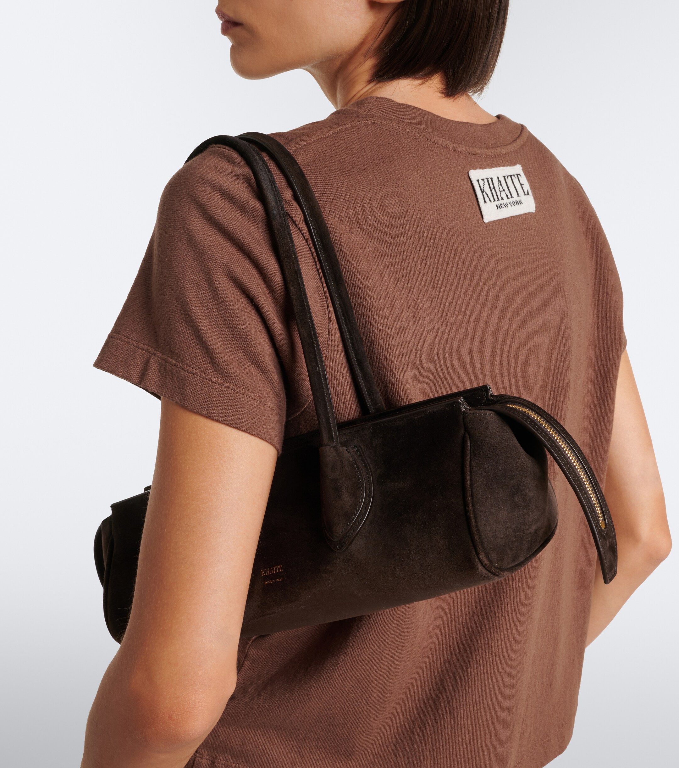 KHAITE Khaite Donna Medium suede shoulder bag