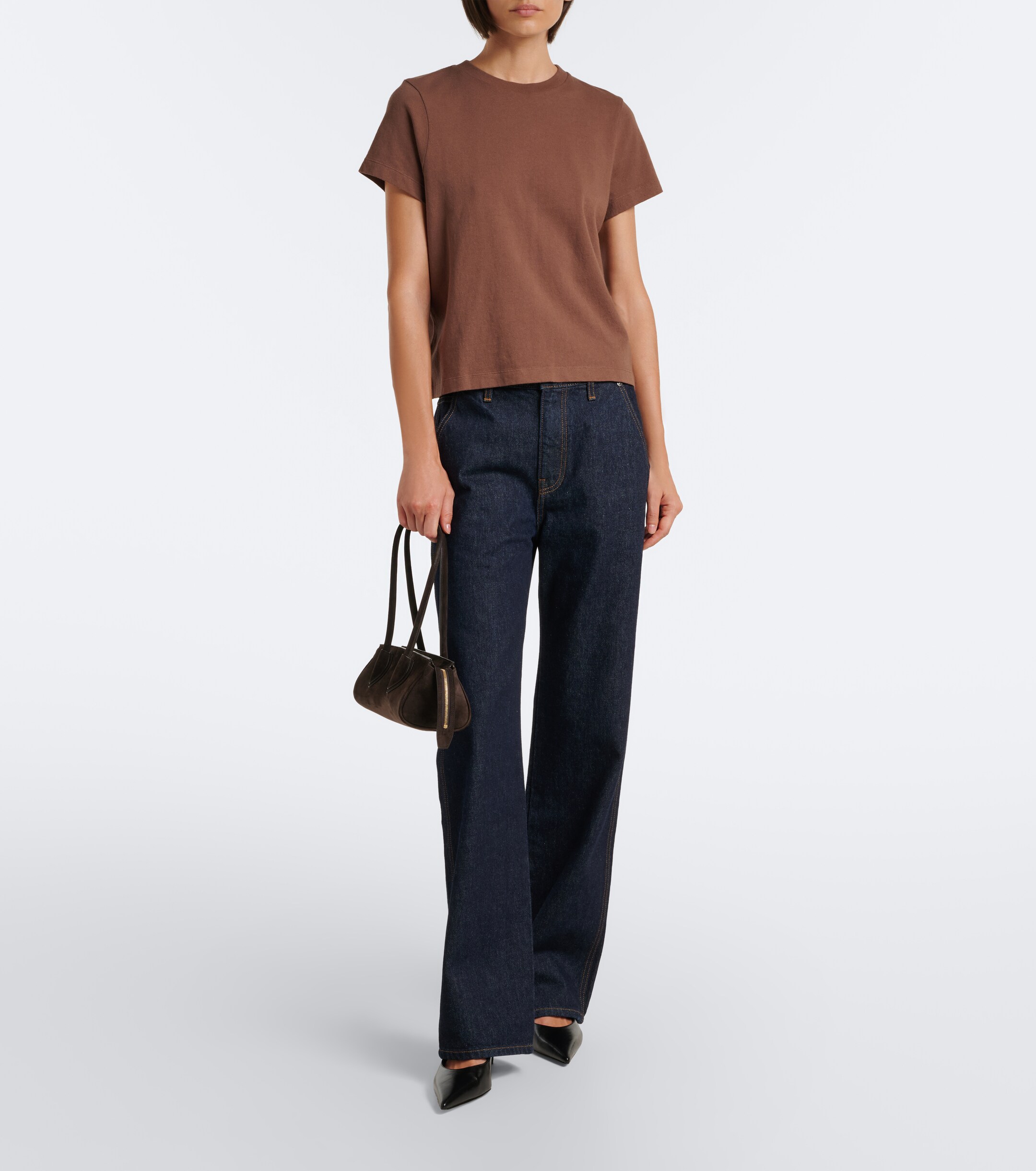 KHAITE Khaite Donna Medium suede shoulder bag