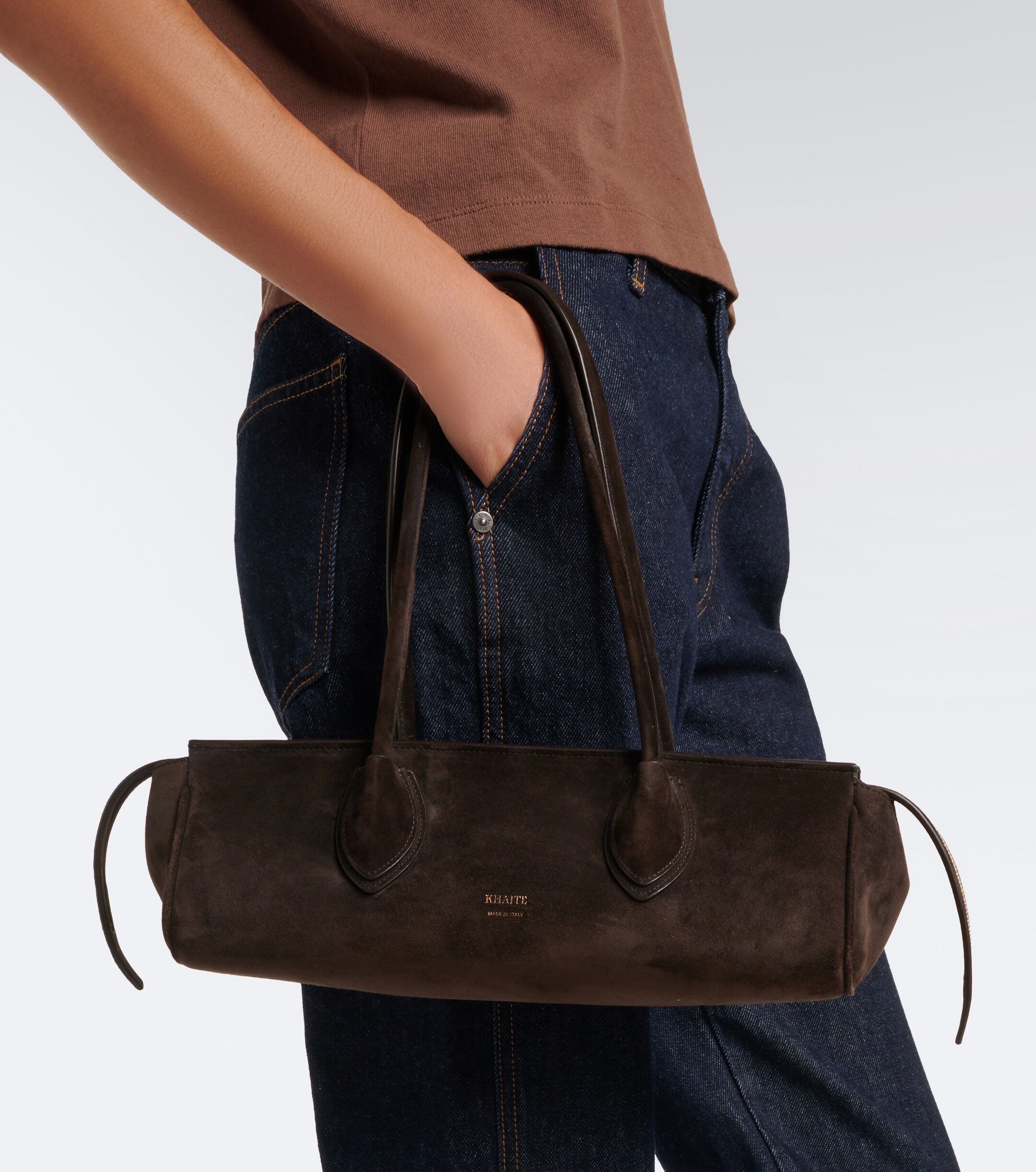 KHAITE Khaite Donna Medium suede shoulder bag