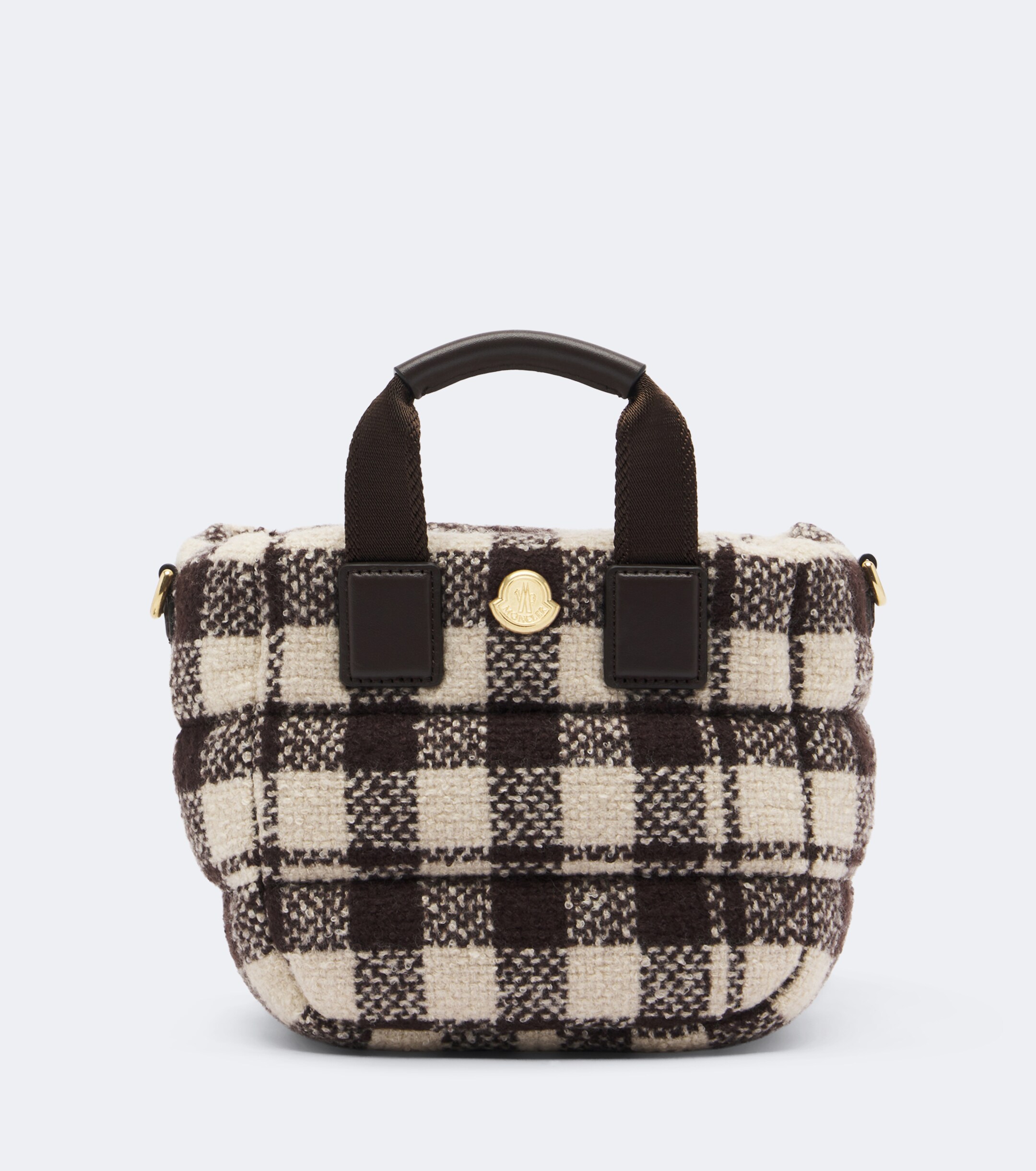 Moncler Caradoc Mini checked canvas tote bag