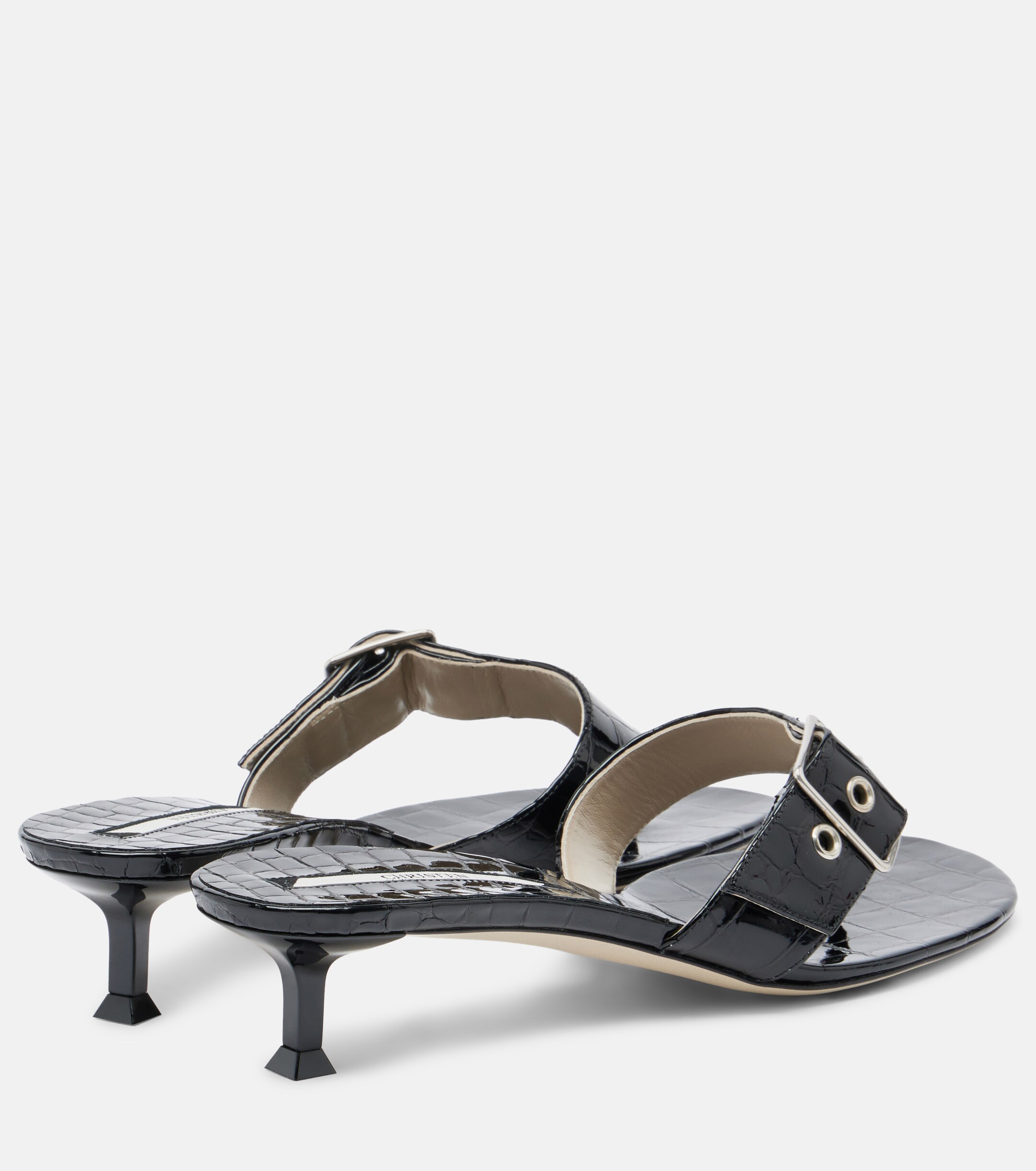 Christen Christen Helix patent leather thong sandals