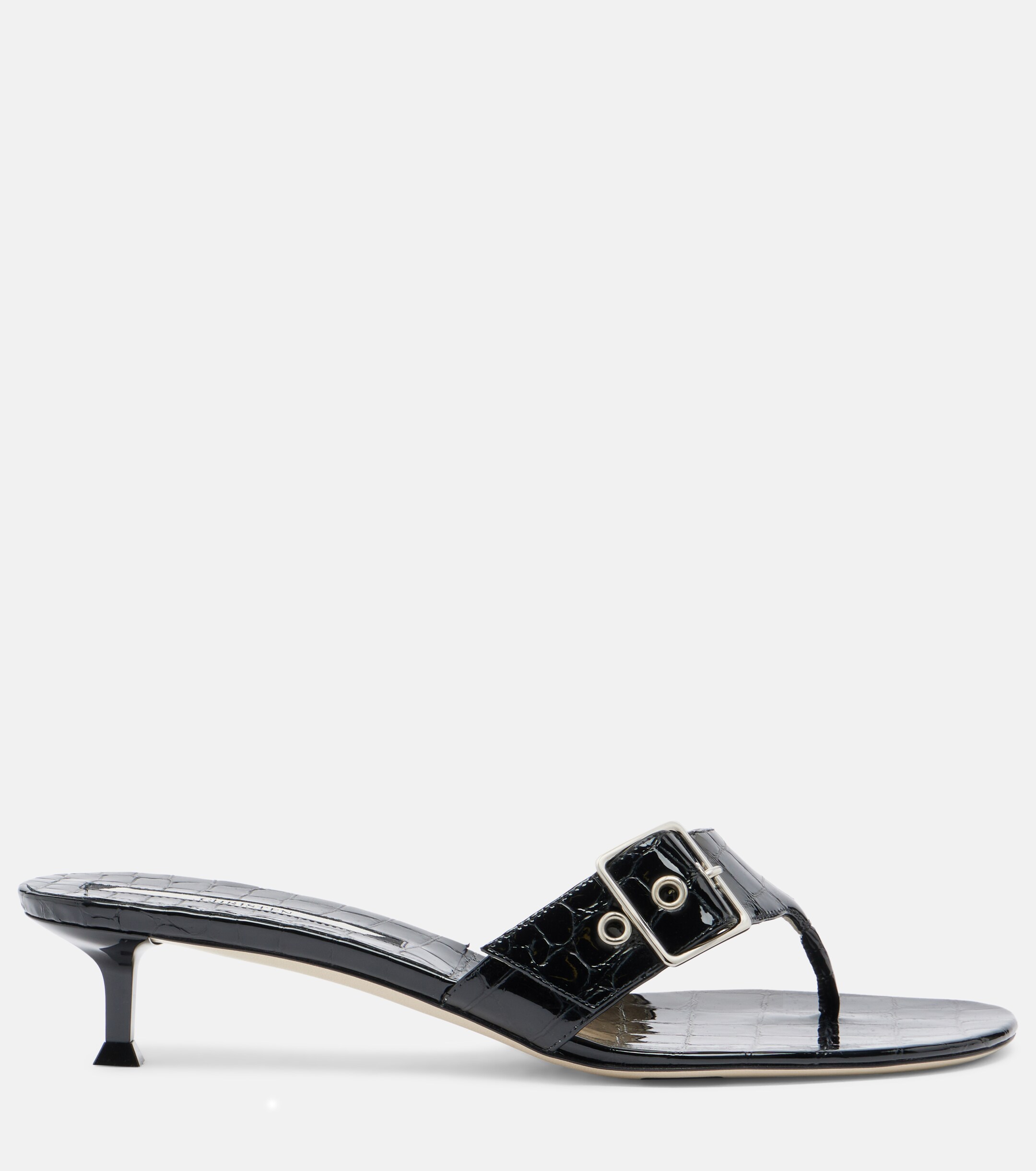 Christen Christen Helix patent leather thong sandals