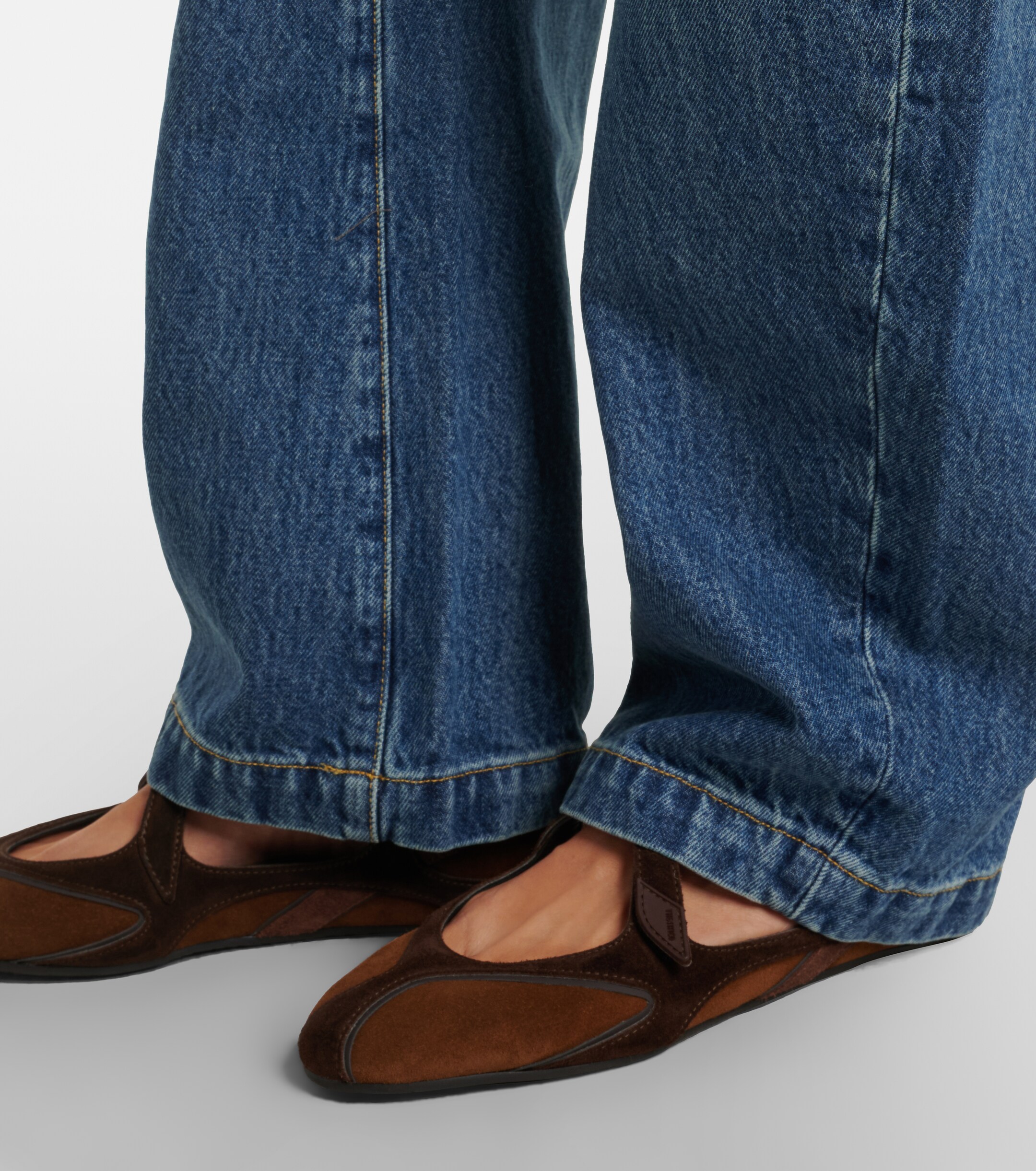 THE ATTICO The Attico Floor 01 suede ballet flats
