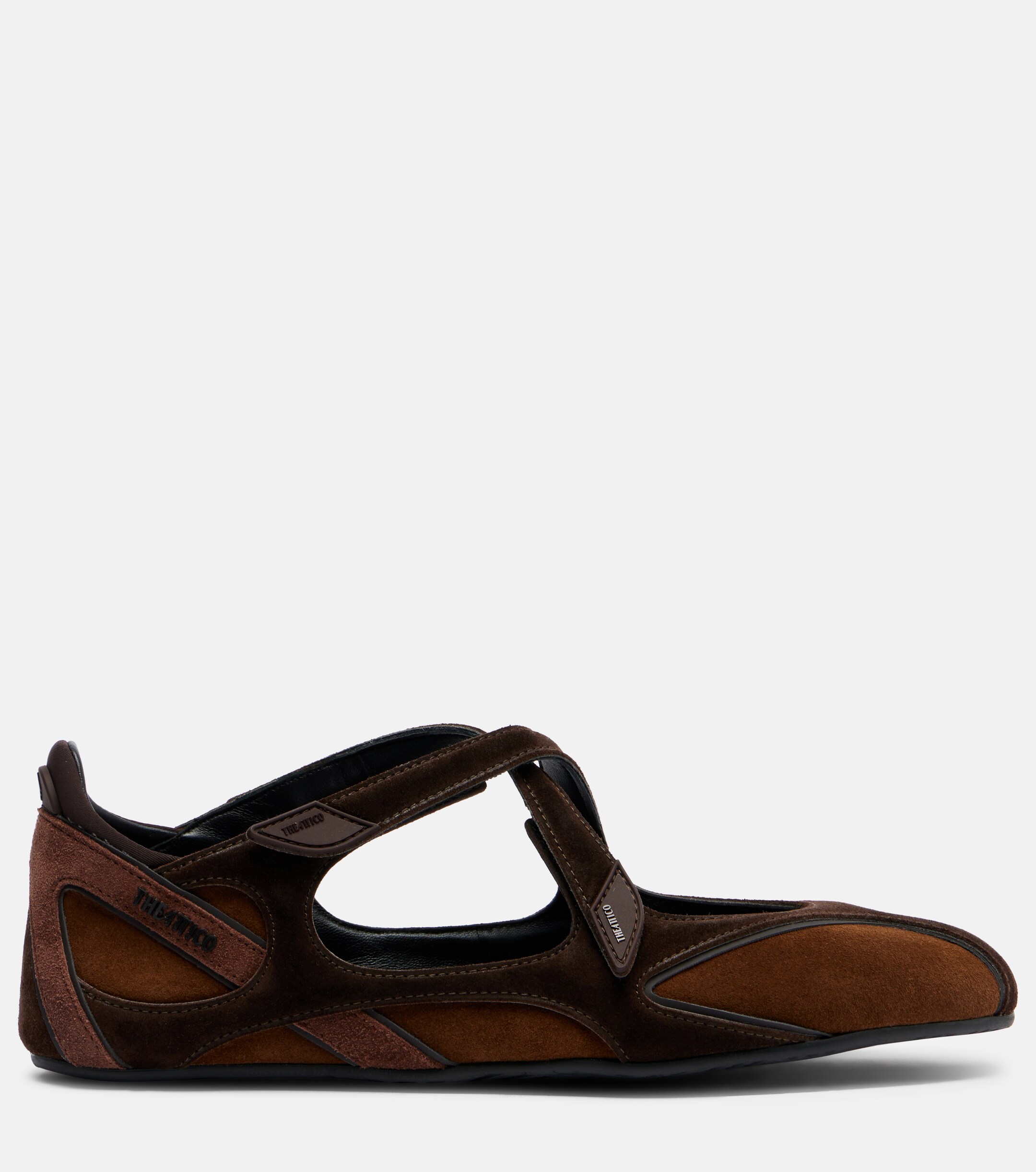 THE ATTICO The Attico Floor 01 suede ballet flats