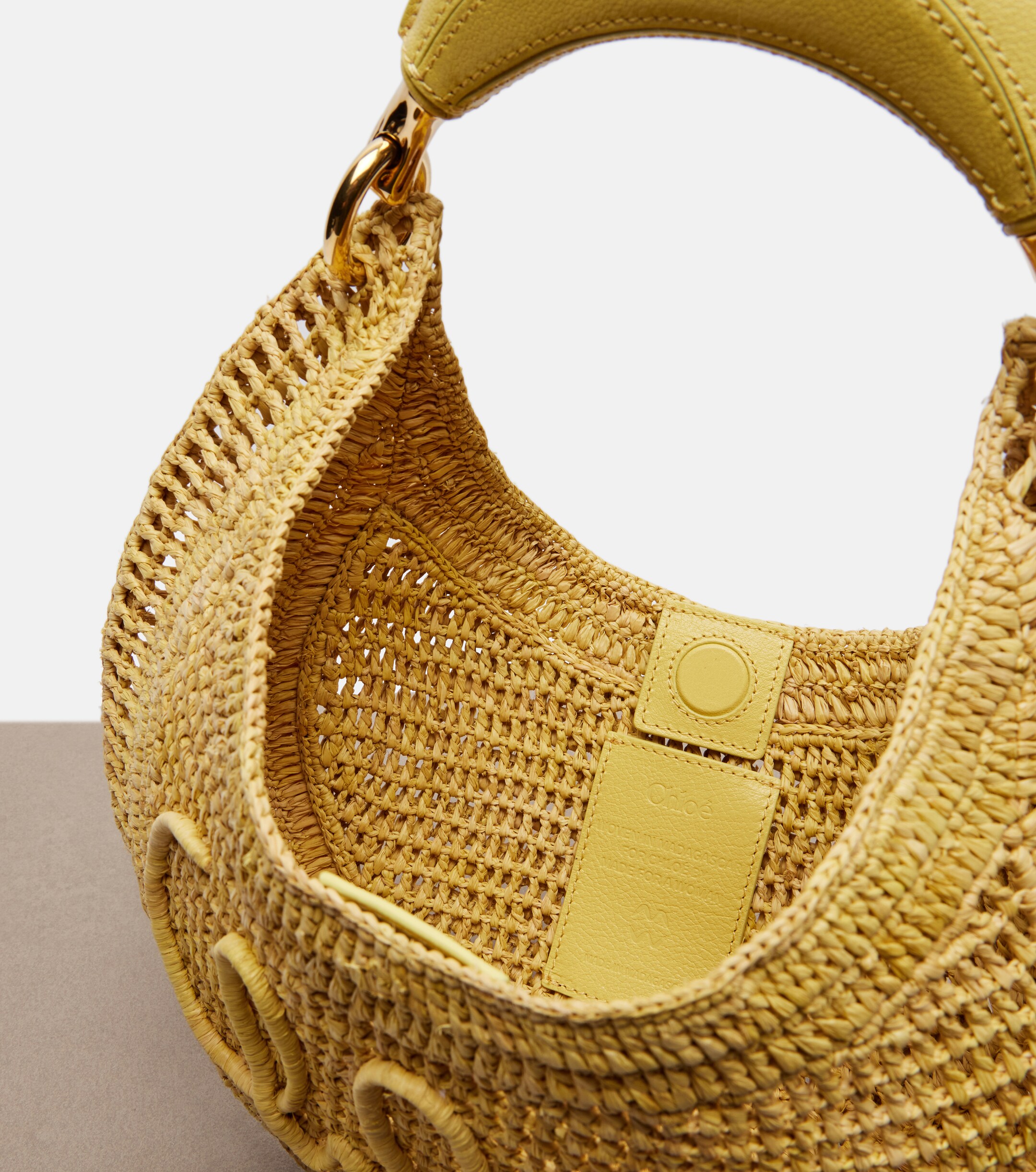 Chloé Summer Banana raffia shoulder bag
