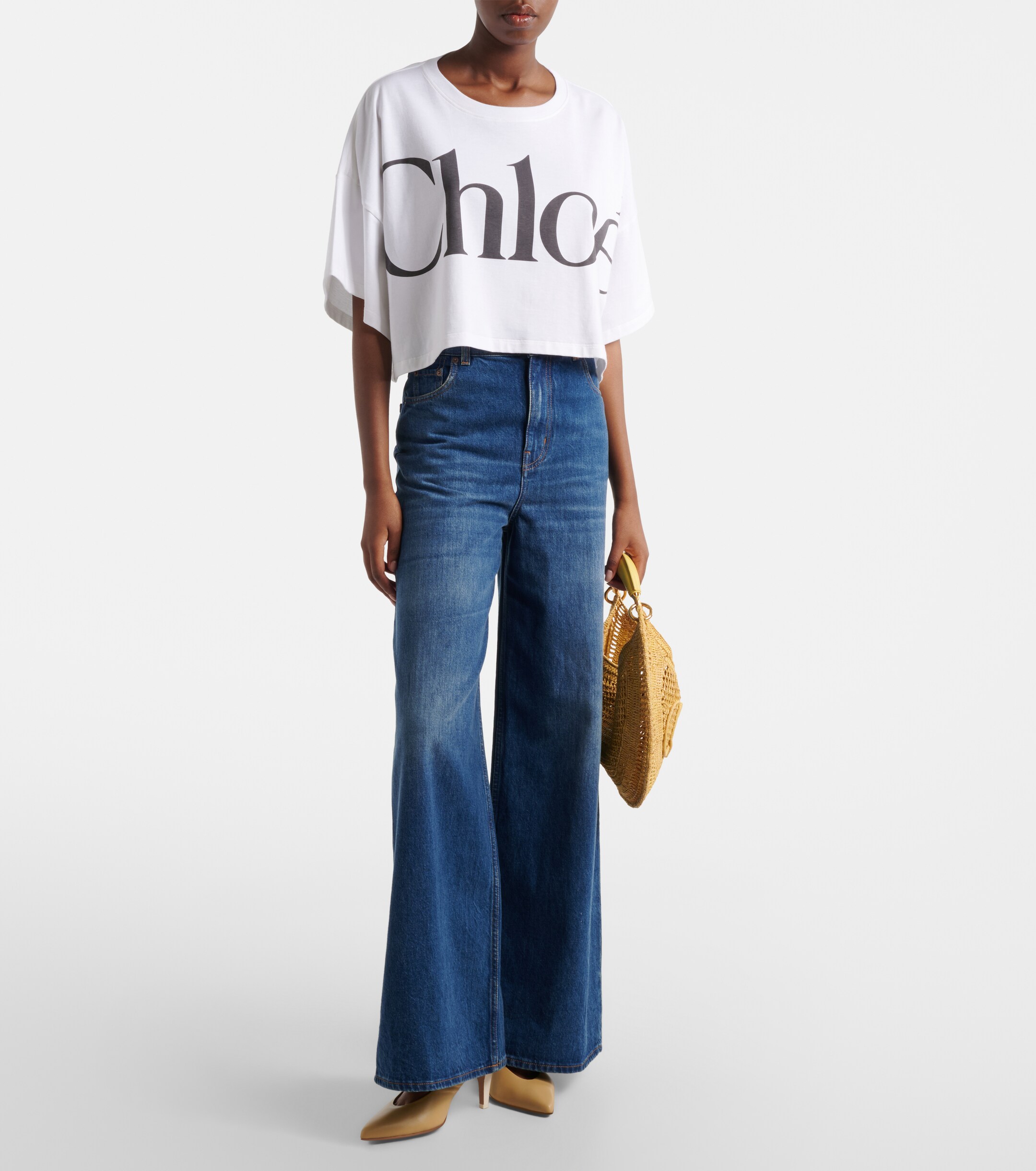Chloé Summer Banana raffia shoulder bag