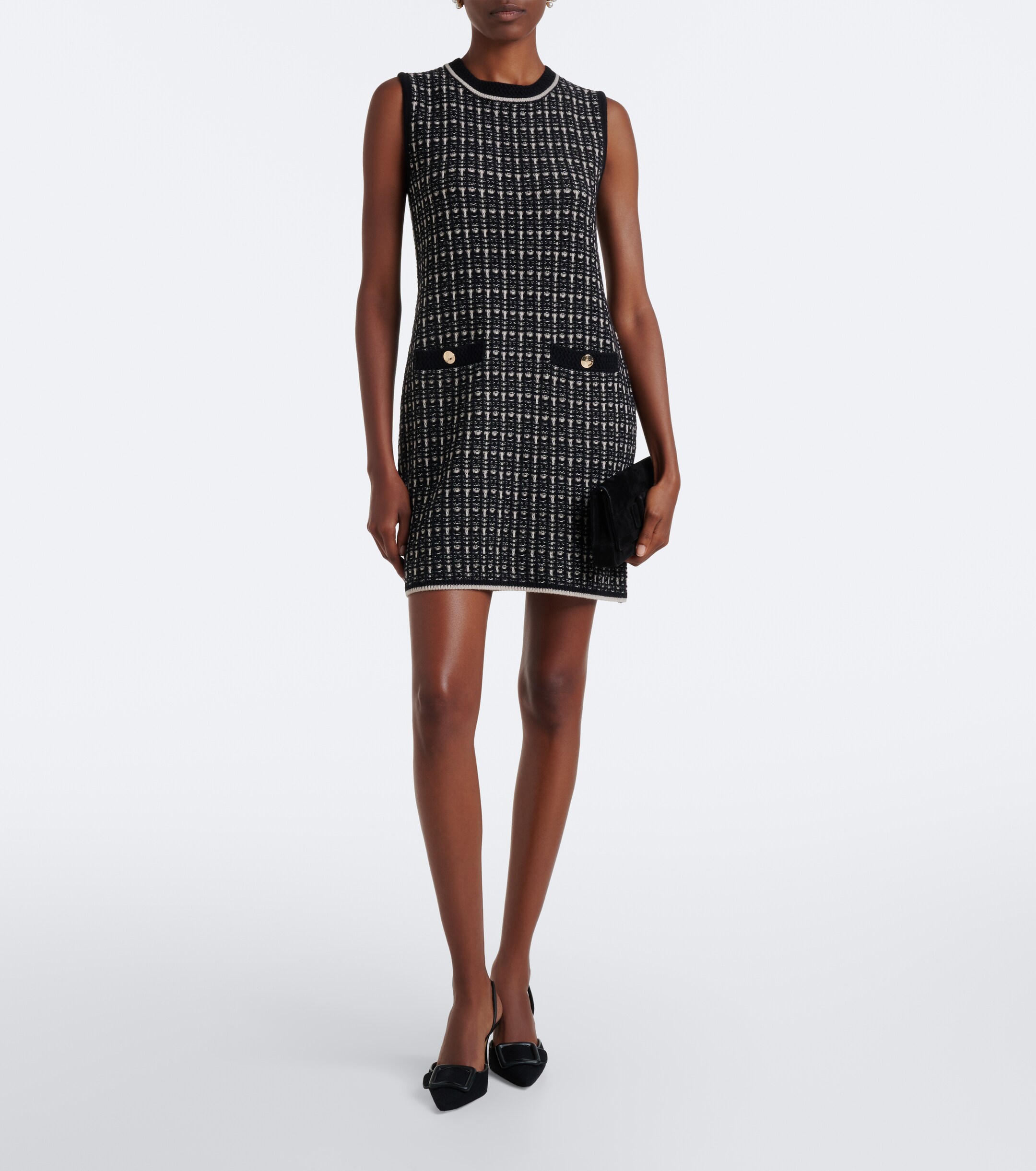 S Max Mara 'S Max Mara Wool and cashmere bouclé minidress