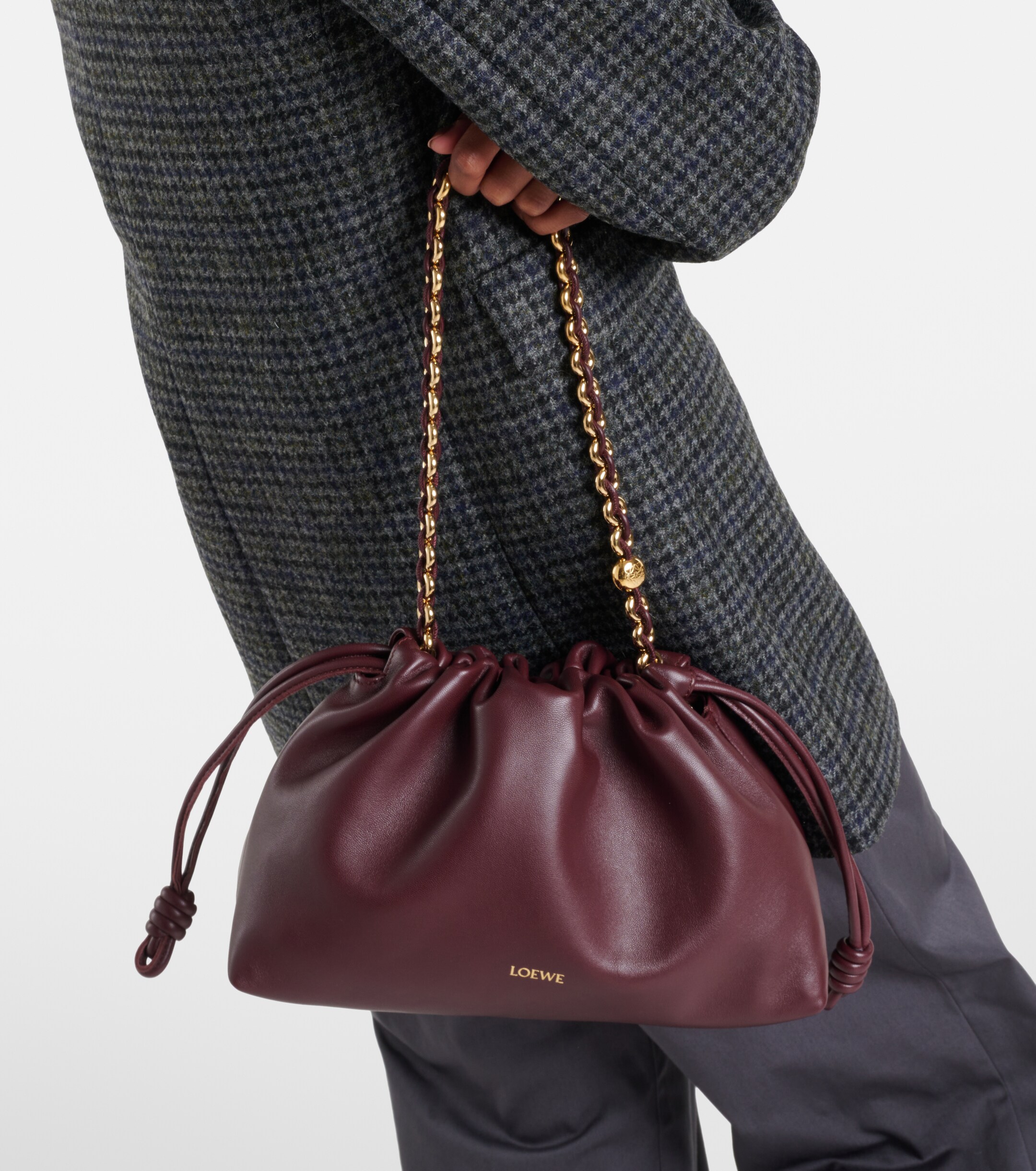 Loewe Flamenco leather clutch