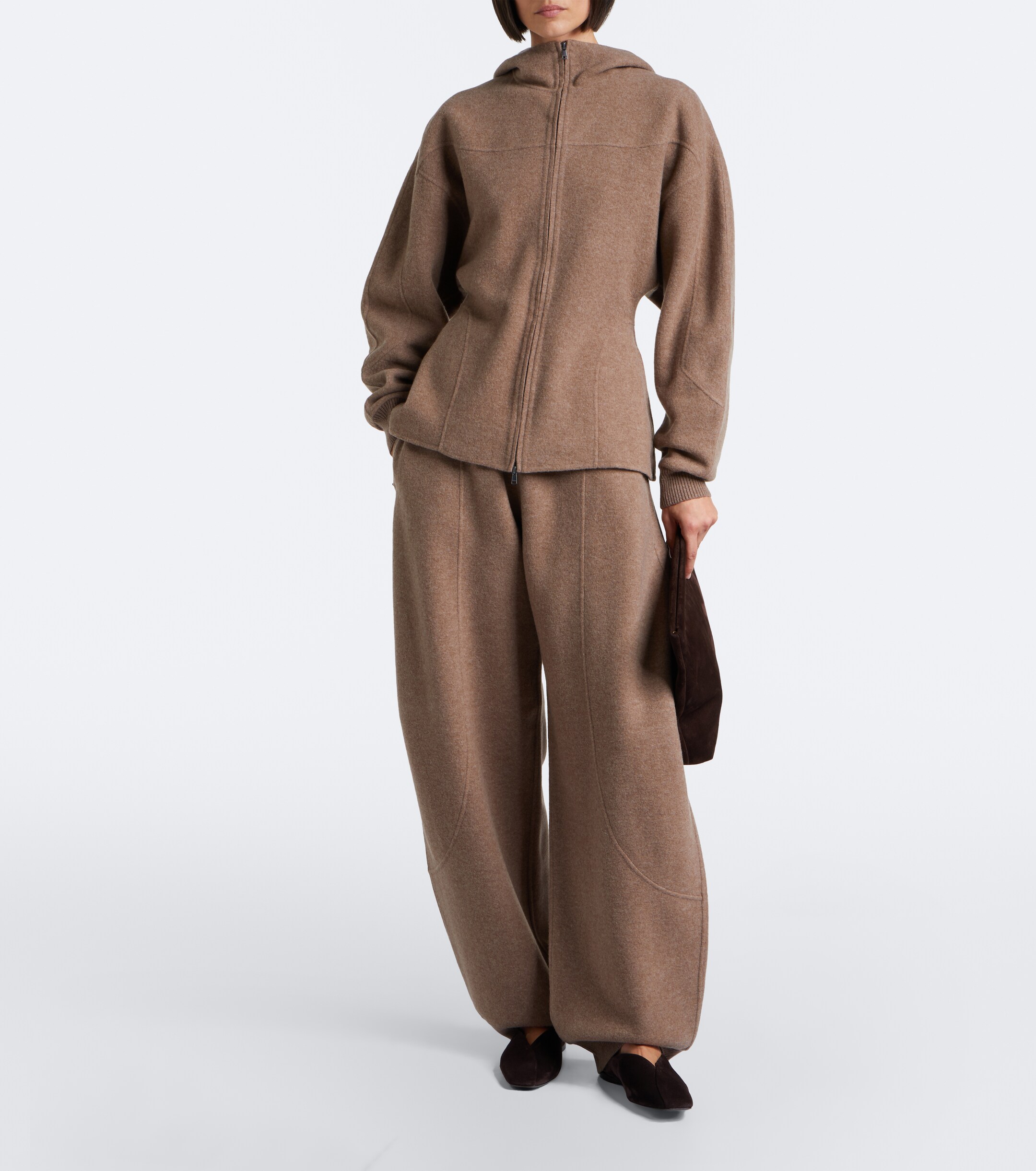 Max Mara Max Mara Wool and cashmere-blend barrel-leg pants