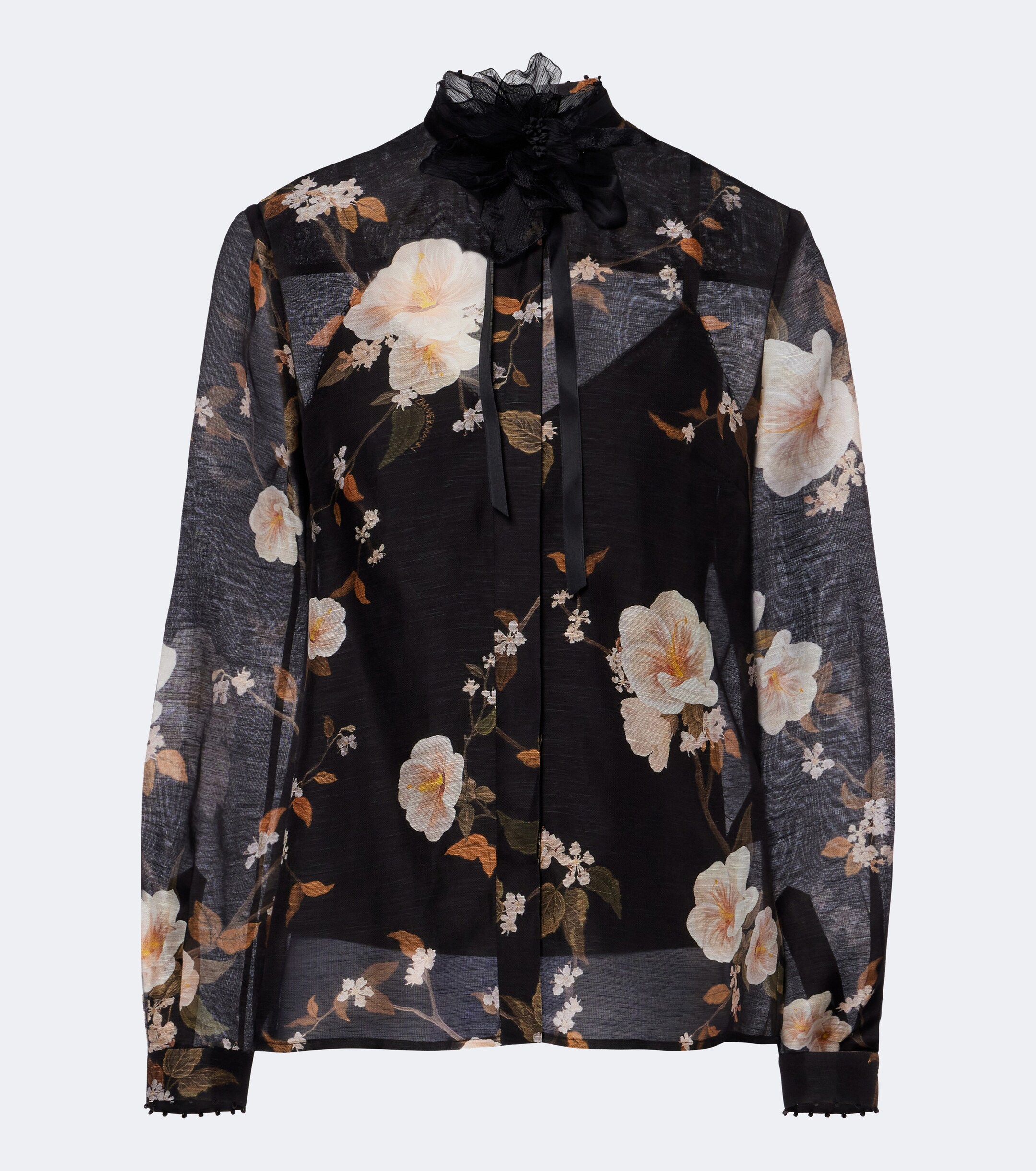 Zimmermann Zimmermann Ascent bow-detail linen and silk blouse