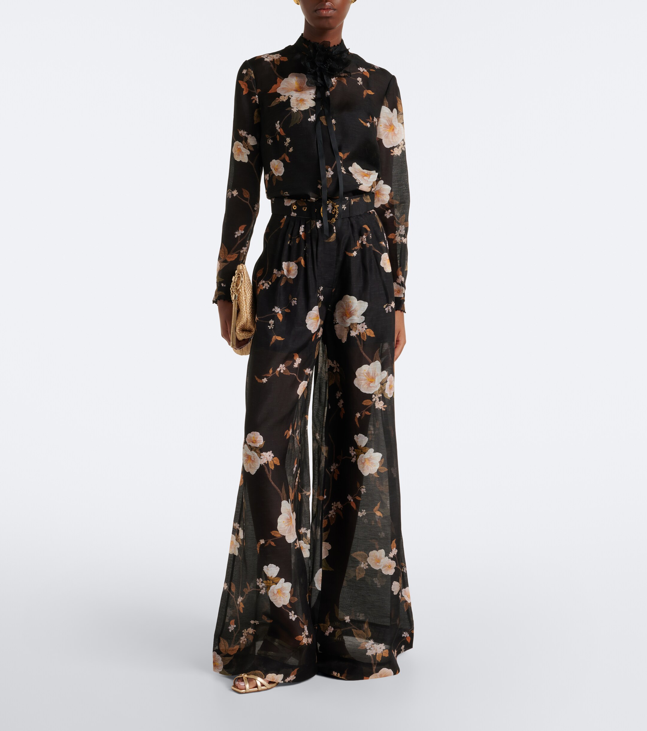 Zimmermann Zimmermann Ascent bow-detail linen and silk blouse
