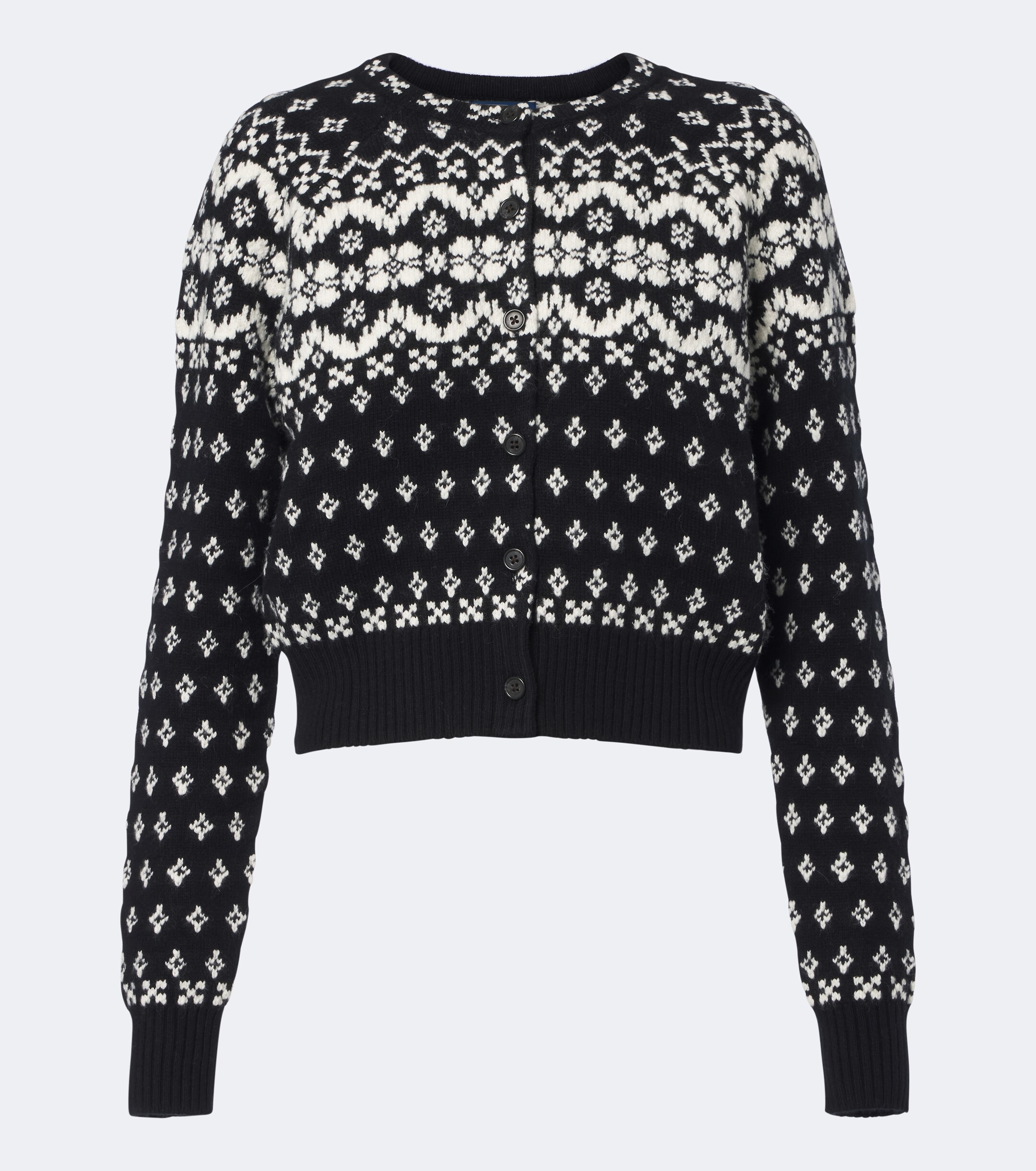 Polo Ralph Lauren Polo Ralph Lauren Jacquard wool, cotton, and alpaca cardigan