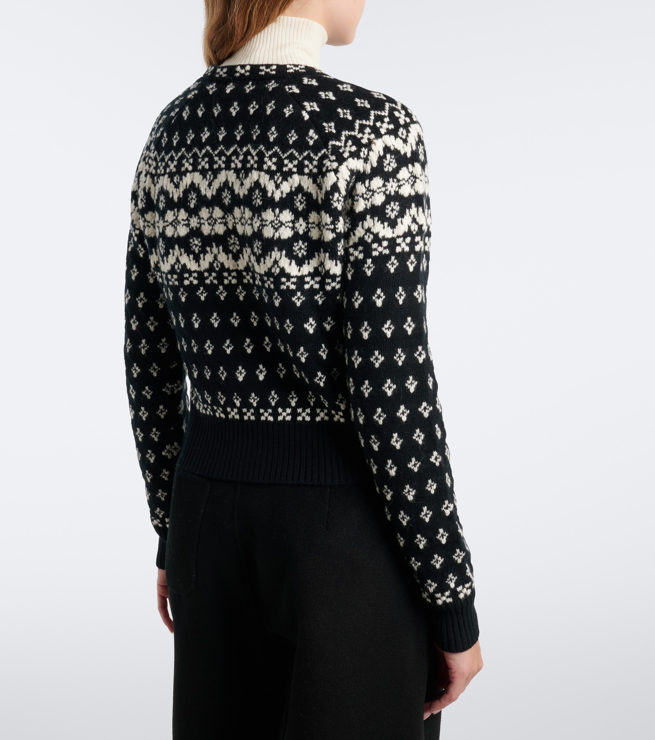 Polo Ralph Lauren Polo Ralph Lauren Jacquard wool, cotton, and alpaca cardigan