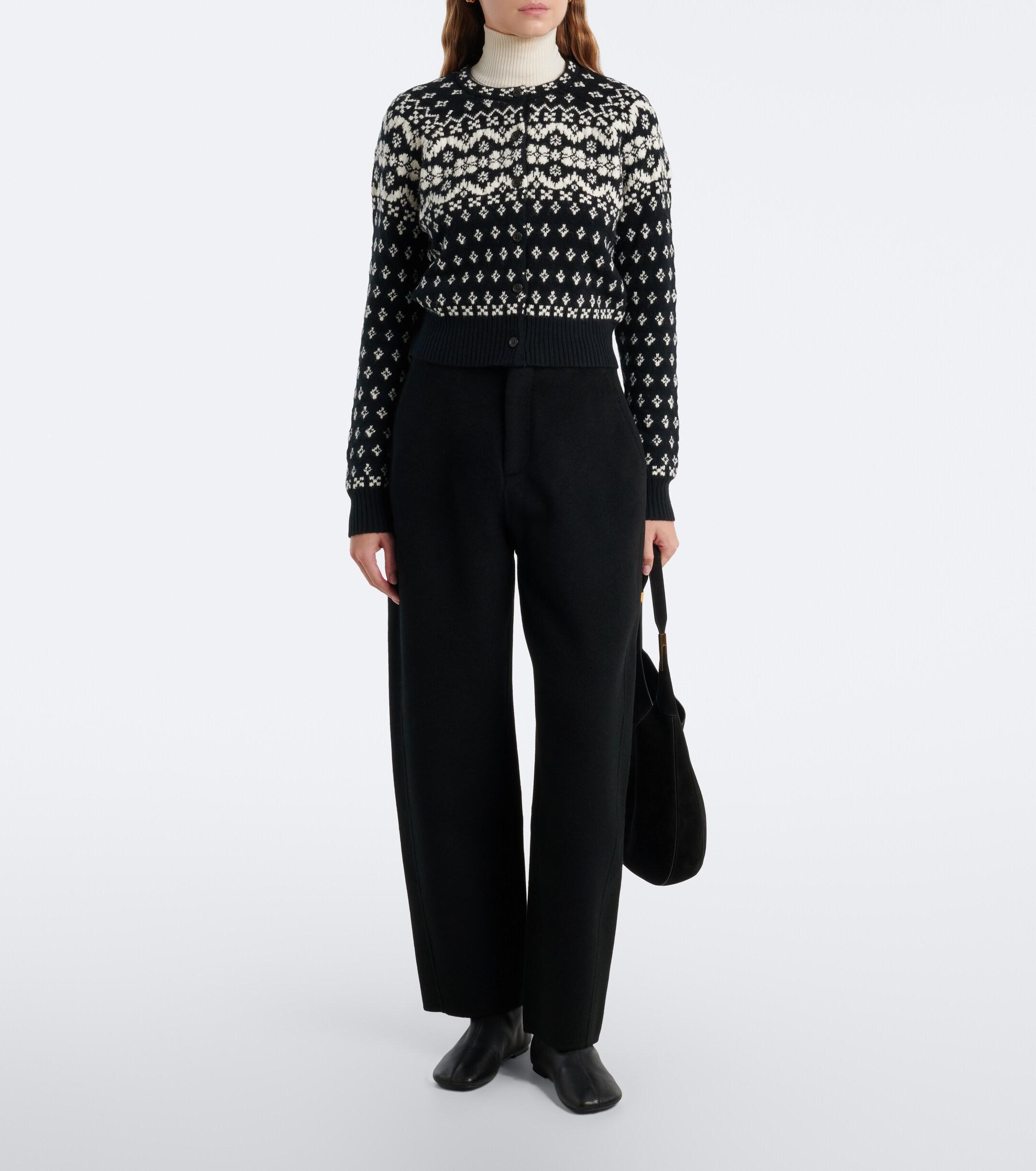 Polo Ralph Lauren Polo Ralph Lauren Jacquard wool, cotton, and alpaca cardigan