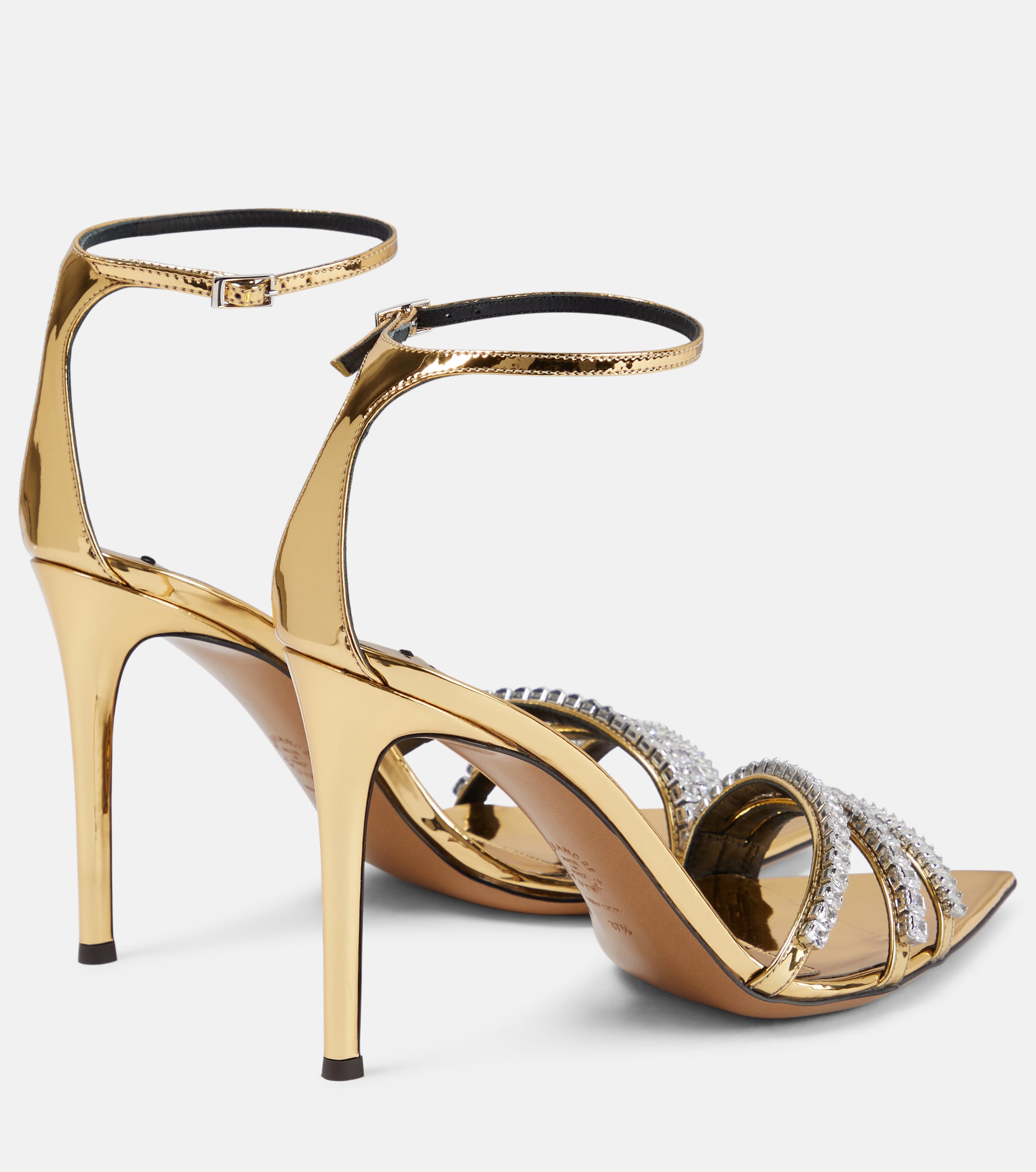 Alexandre Vauthier Embellished patent leather sandals thumbnail