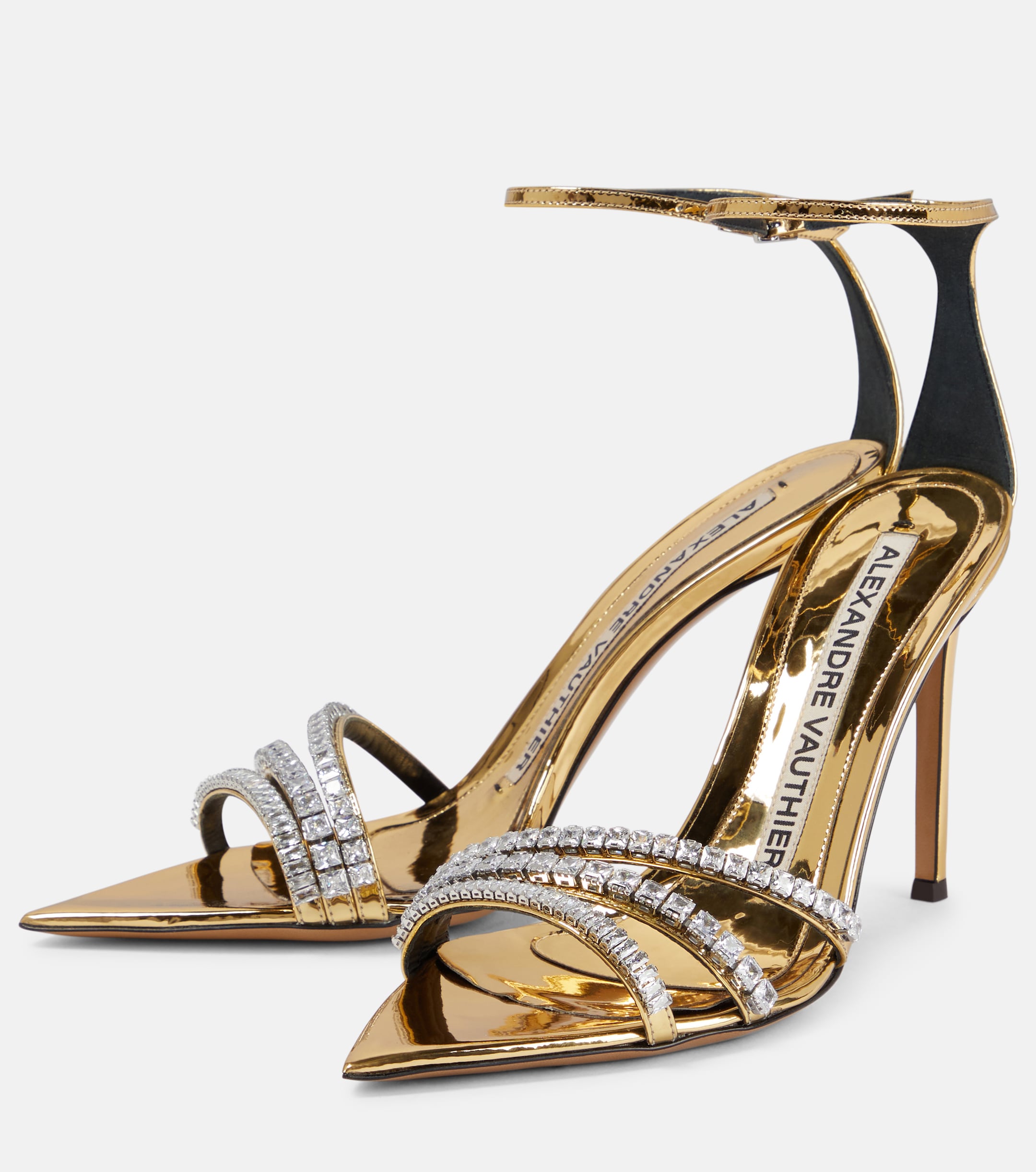 Alexandre Vauthier Embellished patent leather sandals thumbnail